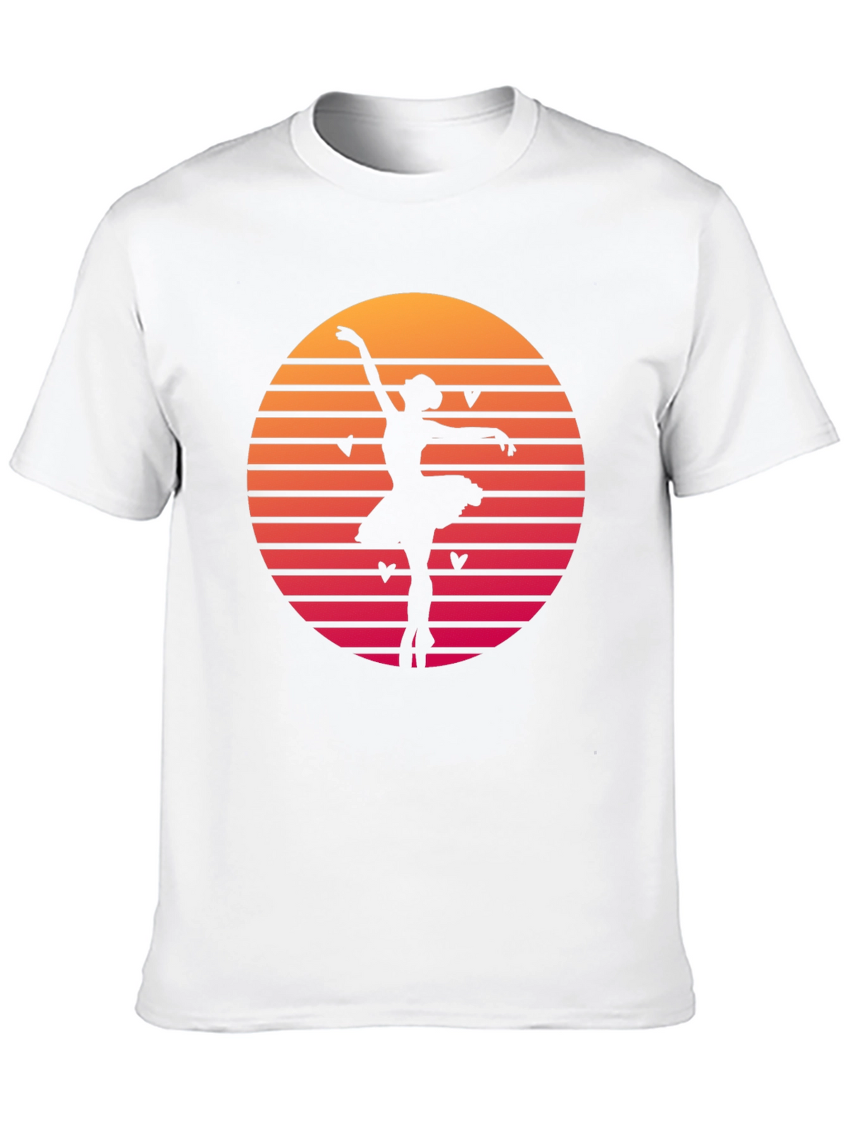 Ballet Dancer Sunset Graphic Tee - Retro Dance Shirt