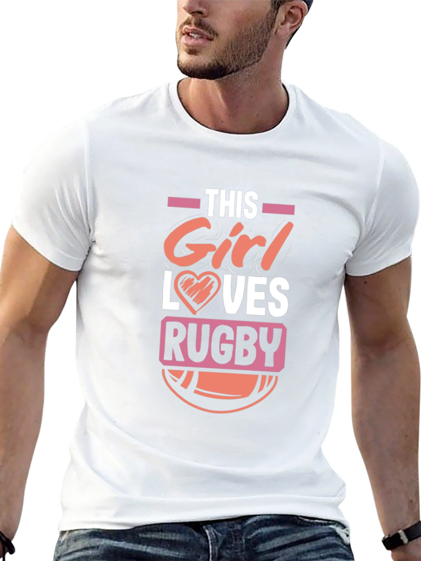 This Girl Loves Rugby T-Shirt - Black