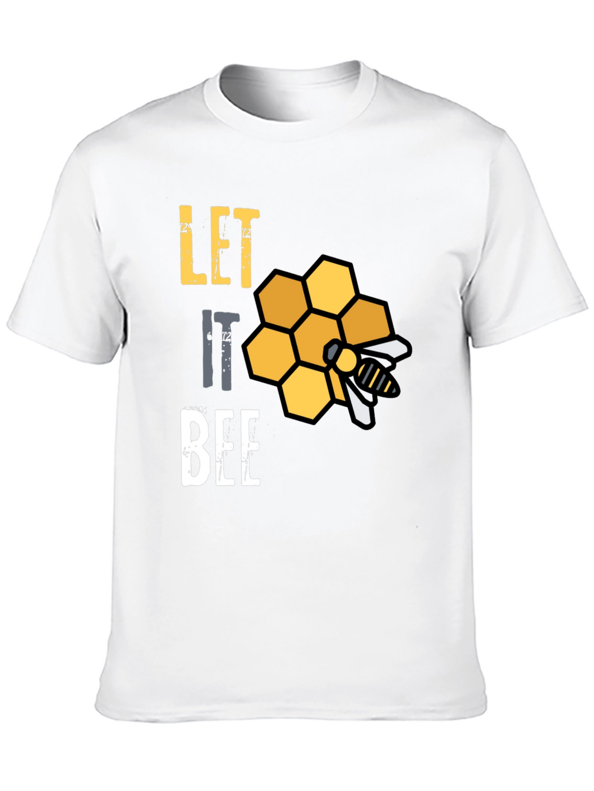 Let It Bee Graphic Tee - Unique Honeycomb Design
