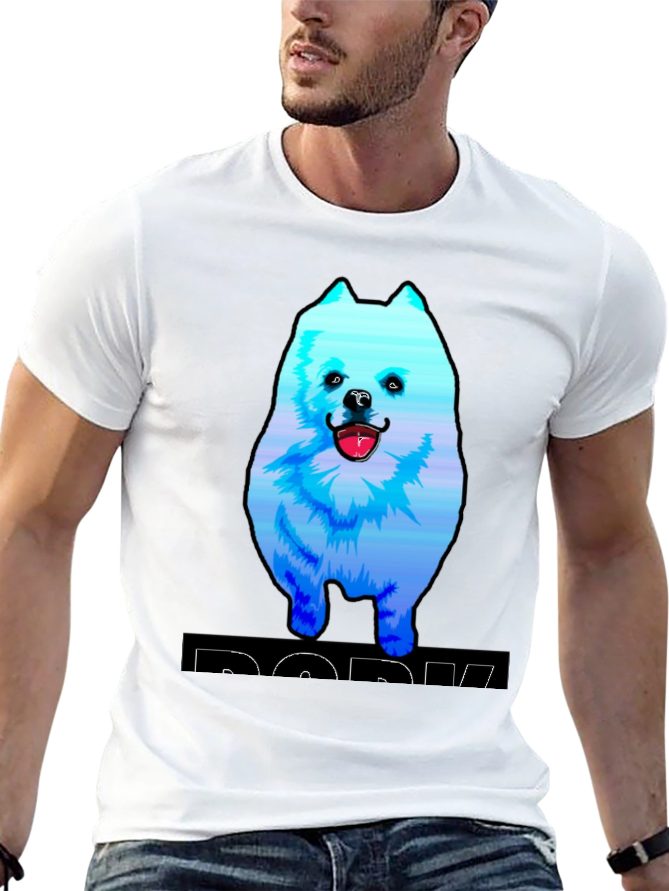 Dog Graphic T-Shirt - Trendy Black Cotton Tee