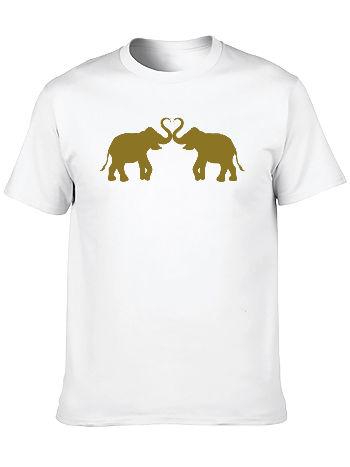 Elephant Love T-Shirt - Stylish Black Tee