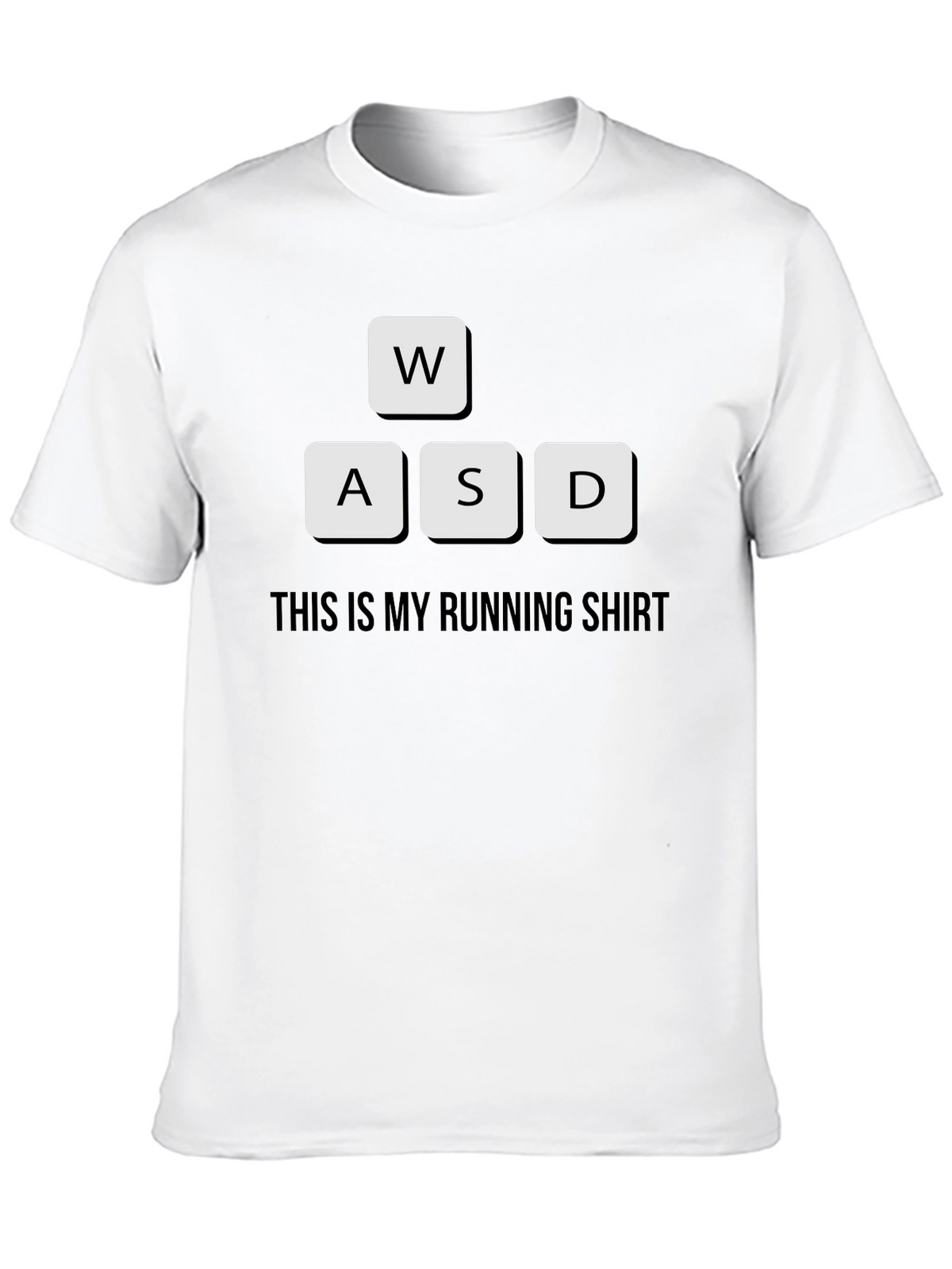 Gamer Running Shirt - WASD Keyboard Design