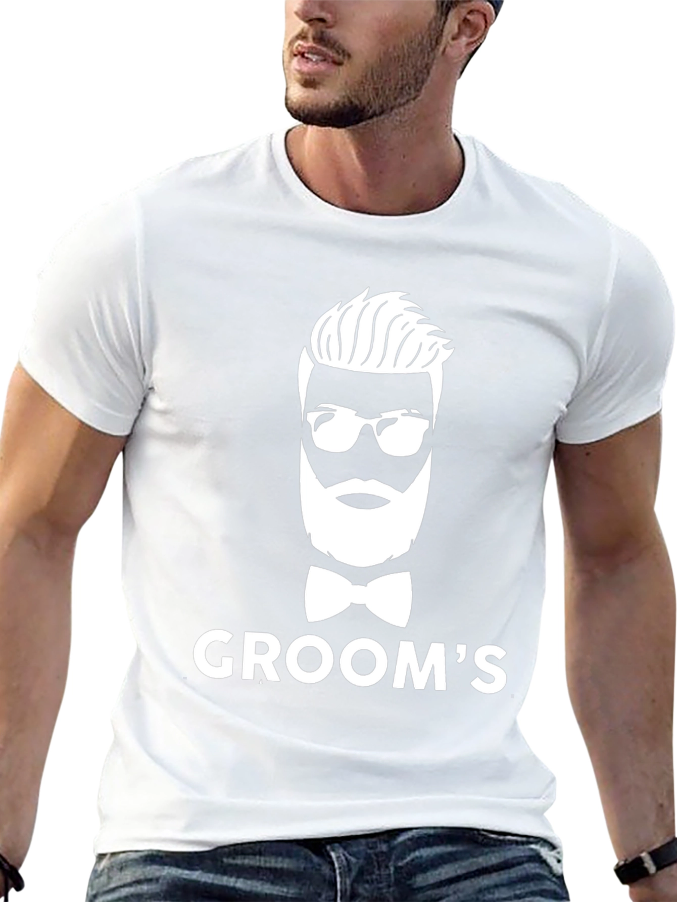 Grooms Stylish Graphic Tee - Bachelor Party Ready