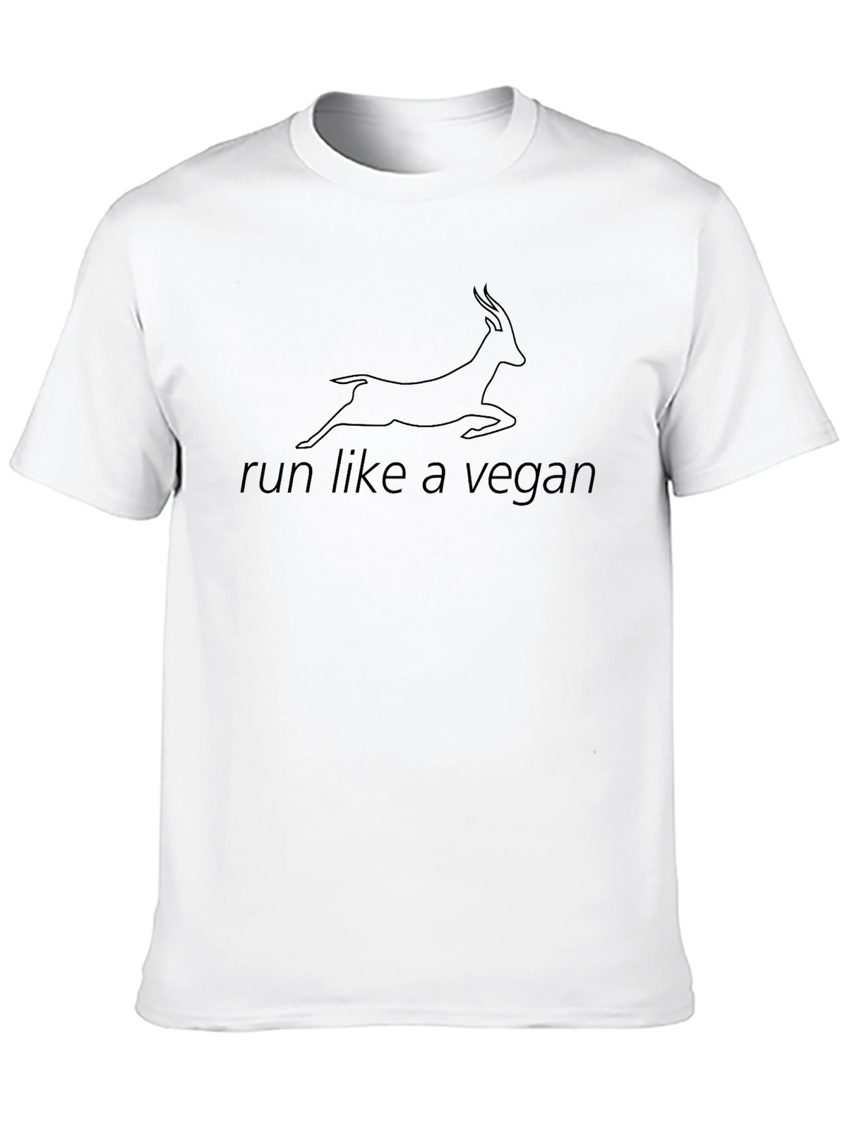 Run Like a Vegan Tee - Gazelle Graphic