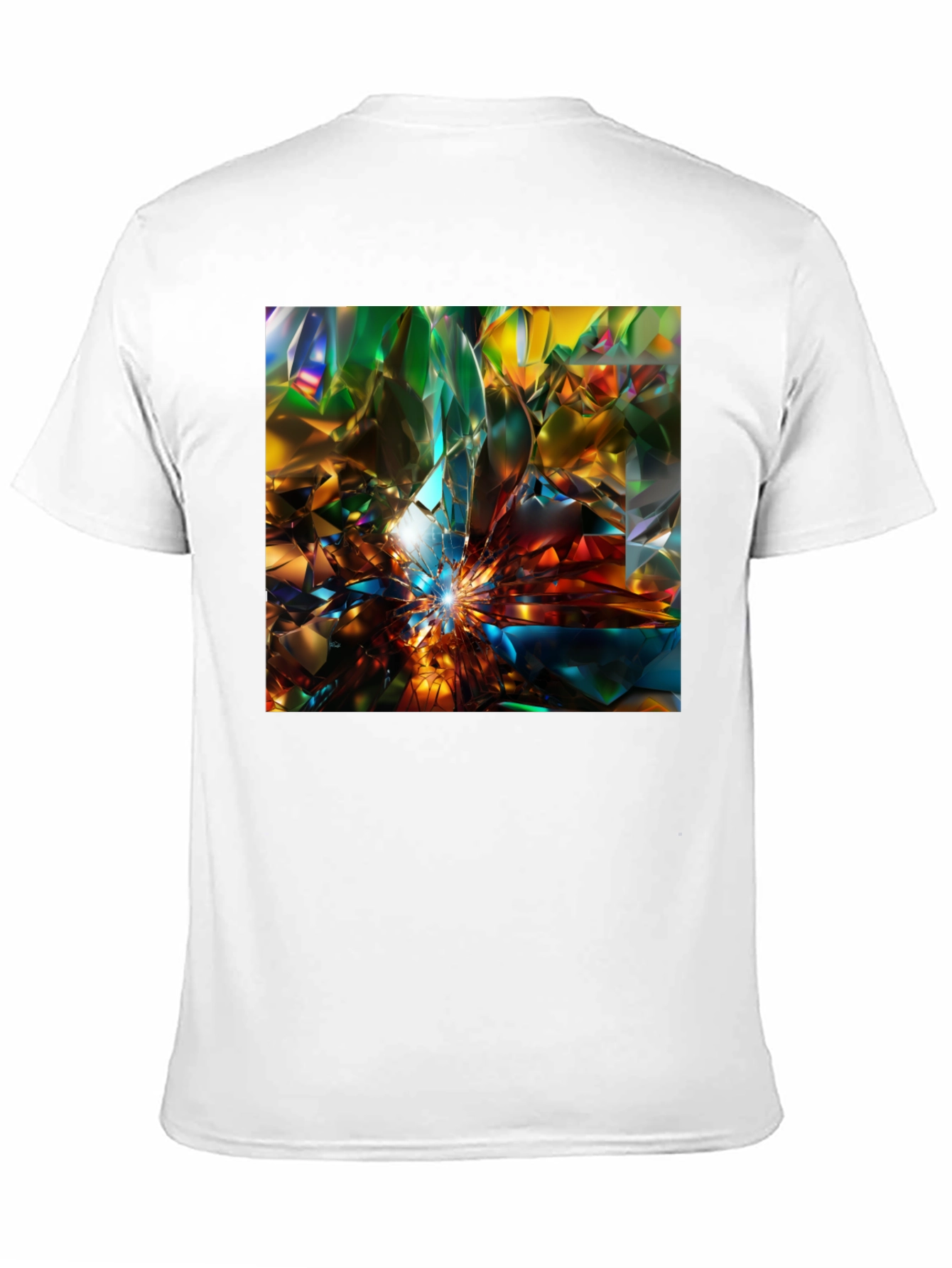 Abstract Crystal Prism Design Tee - Modern Art Shirt