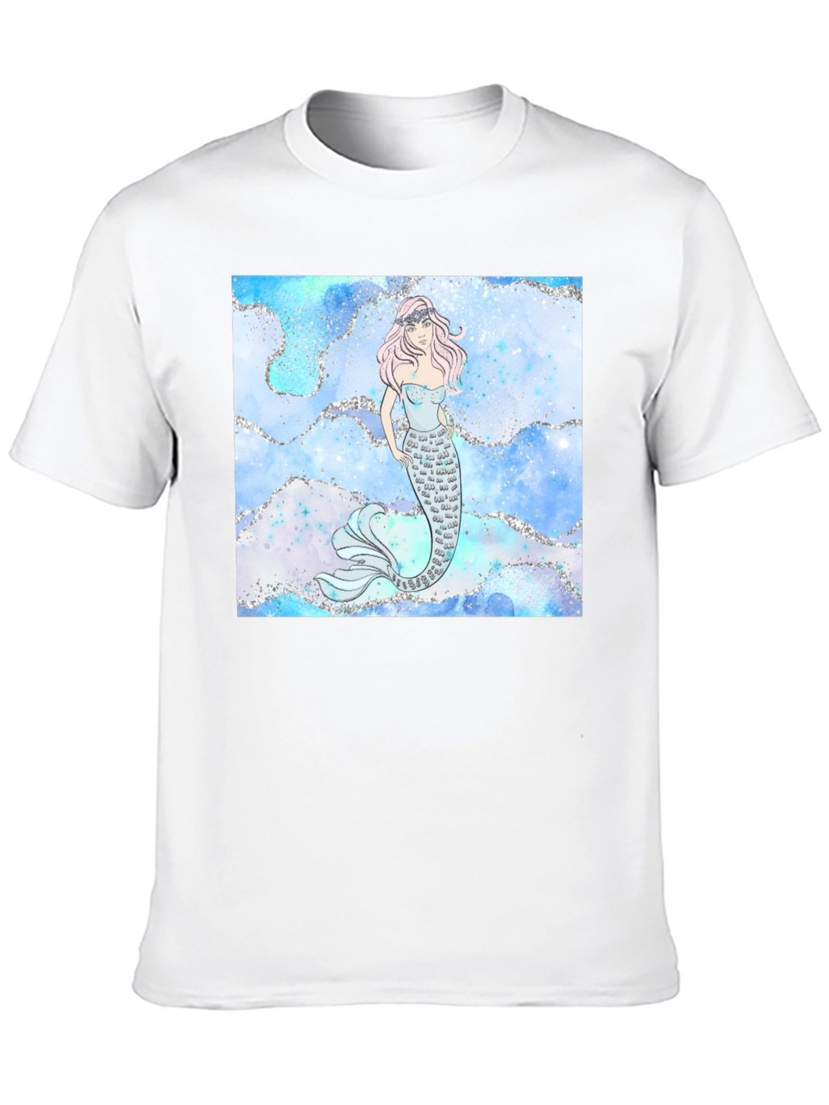 Mermaid Graphic Black T-Shirt