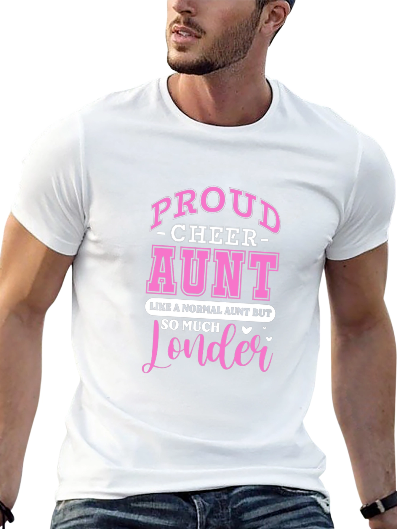 Proud Cheer Aunt Black T-Shirt
