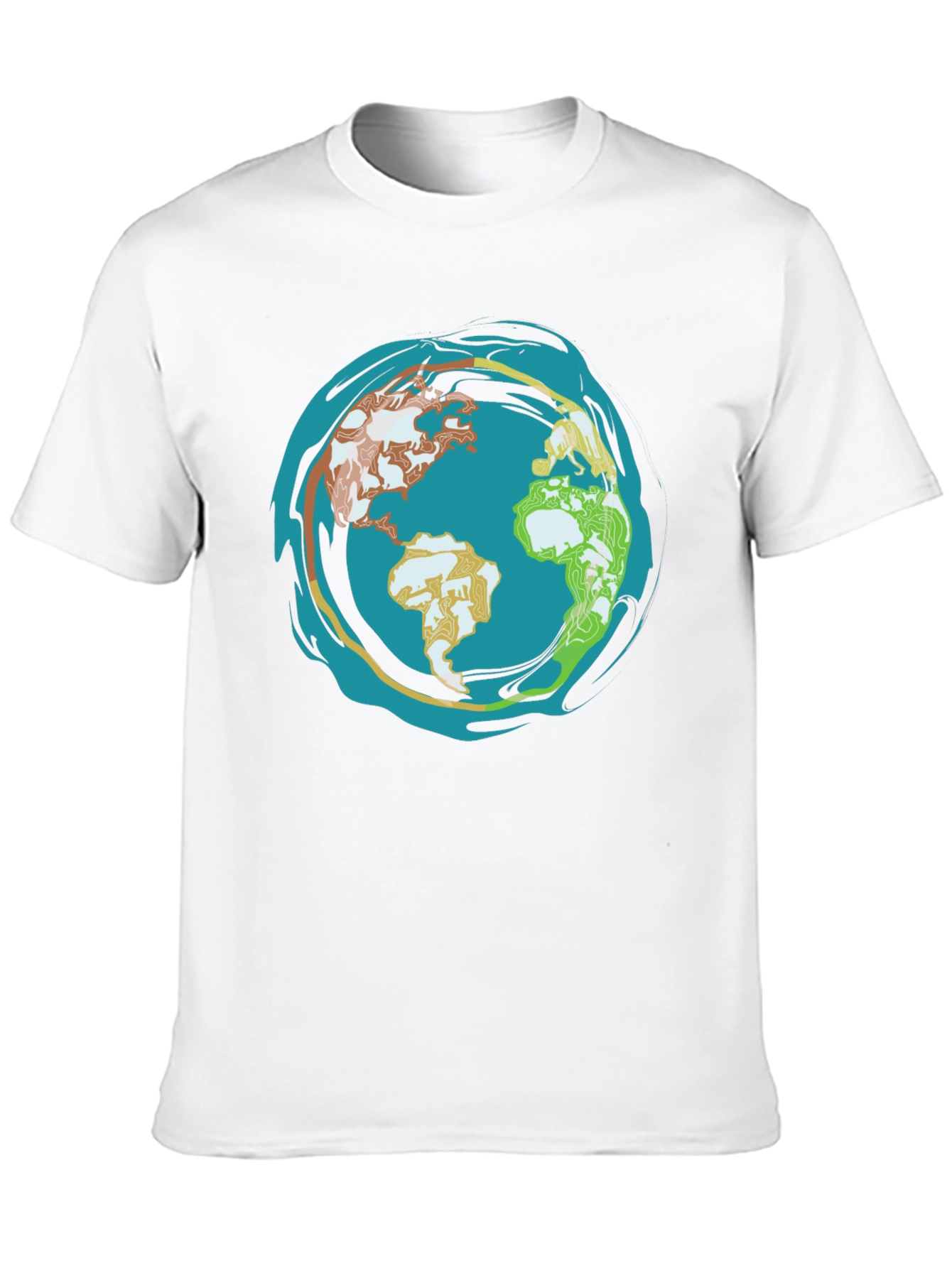 Earth Graphic T-Shirt - Global Design Black Tee