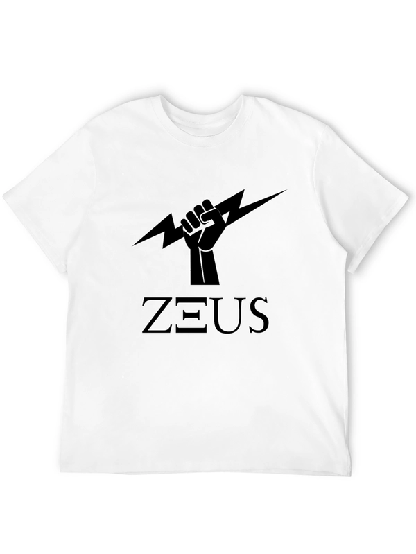Zeus Power Black T-Shirt - Lightning Bolt Graphic