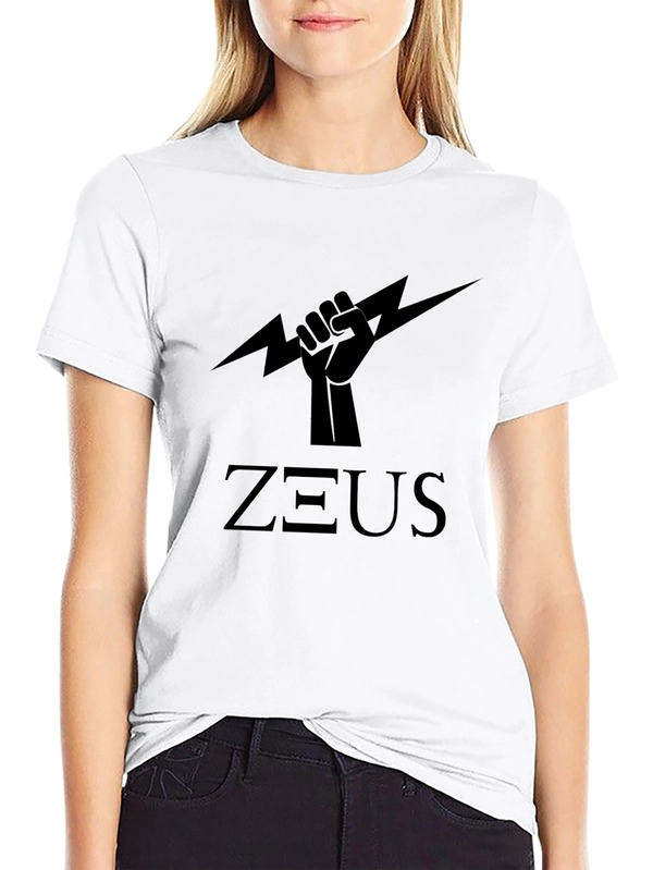 Zeus Power Black T-Shirt - Lightning Bolt Graphic