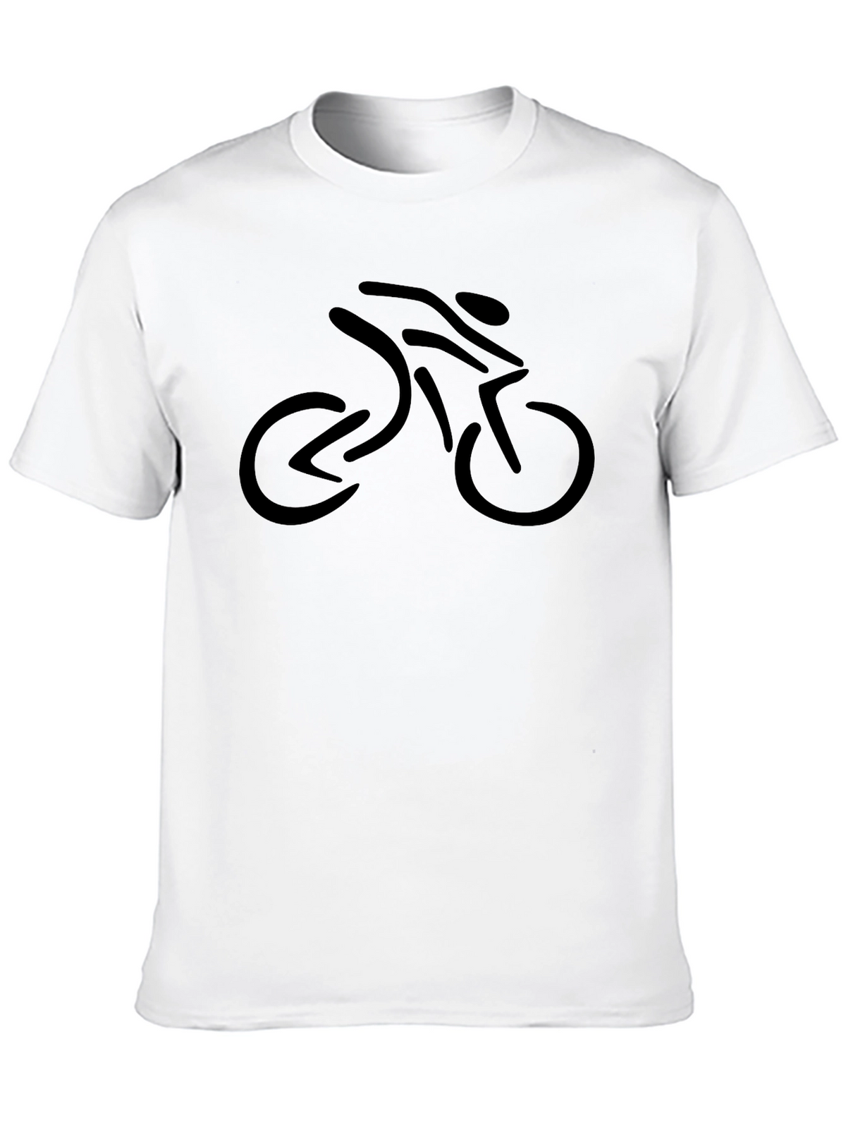Cyclist Graphic Tee - Black Cotton Blend