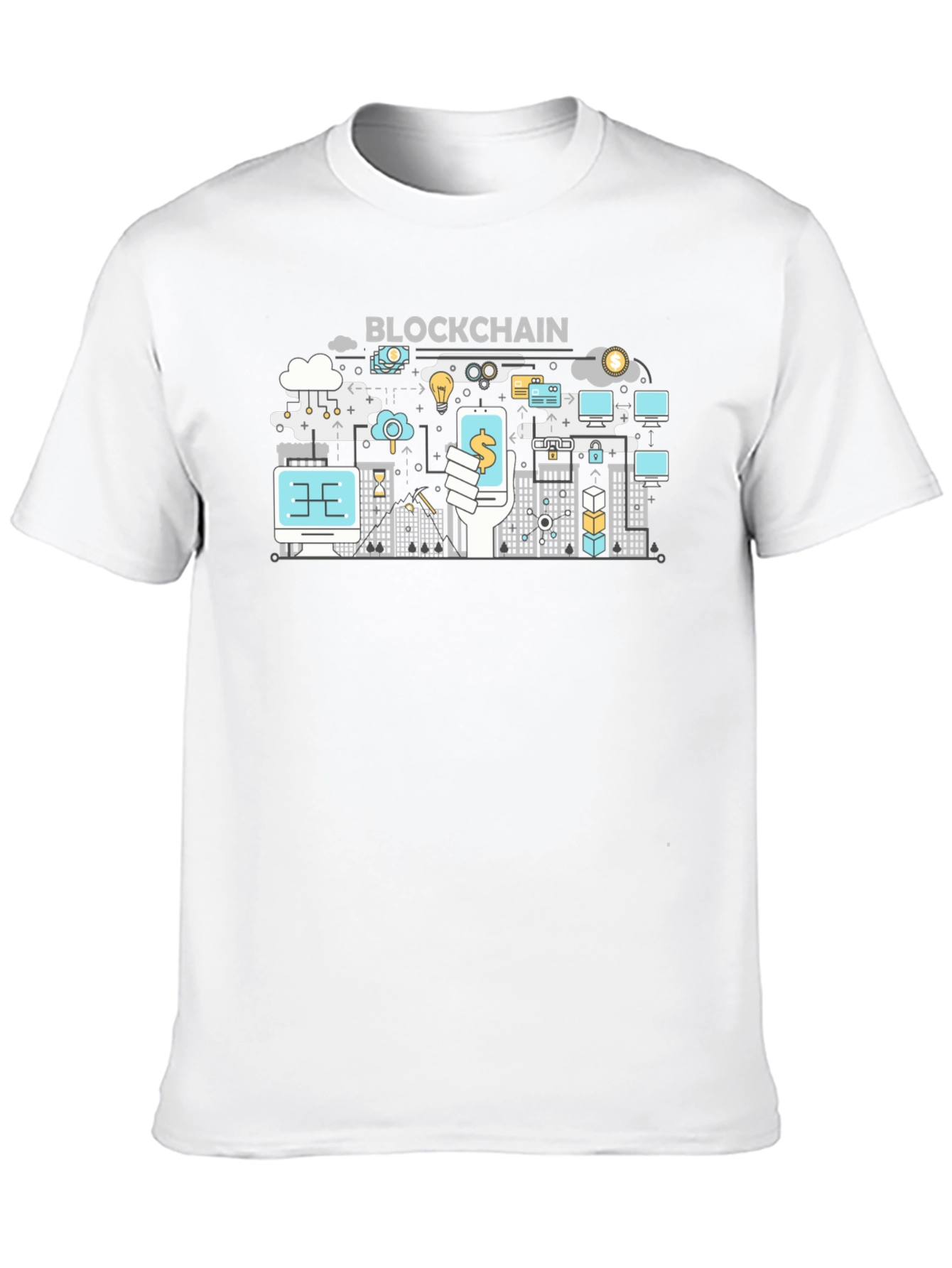 Blockchain Graphic Tee - Cryptocurrency Design