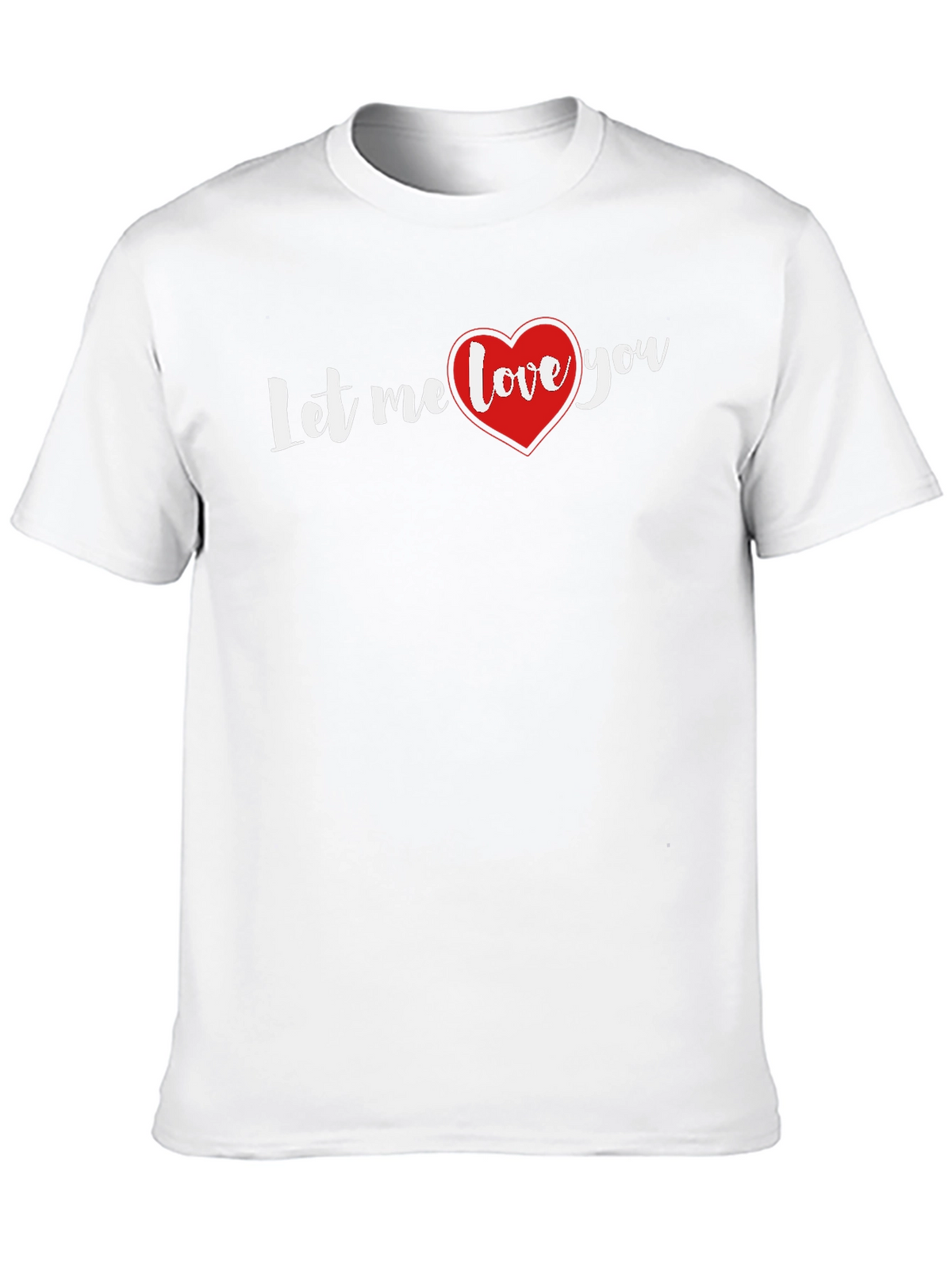 Let Me Love You Heart Graphic Black T-Shirt