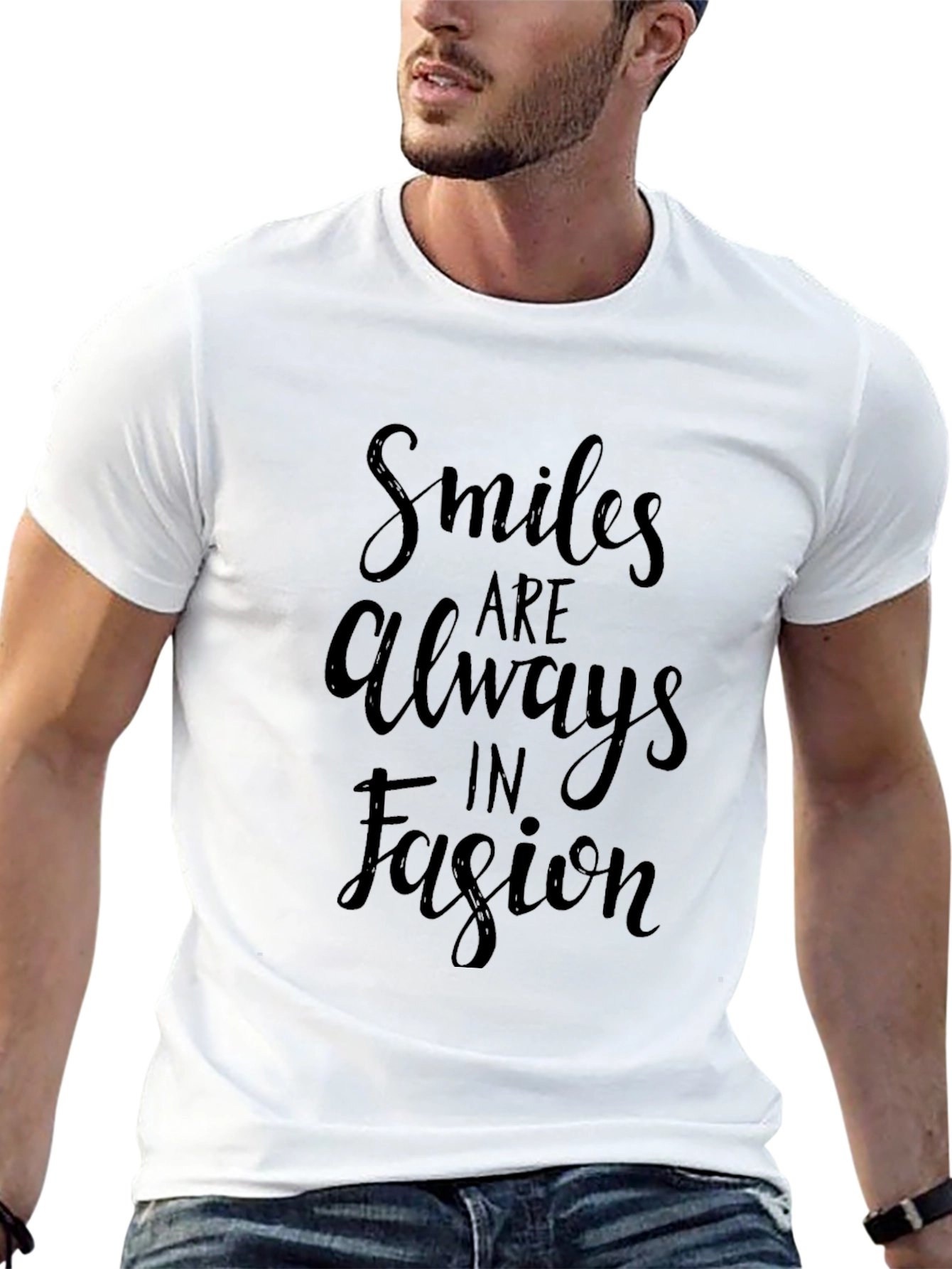 Smiles Are Always In Fashion Black T-Shirt