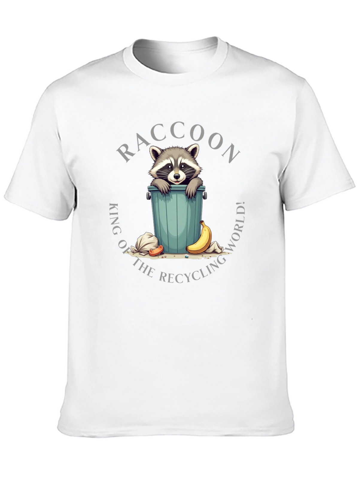 Raccoon King of Recycling World T-Shirt