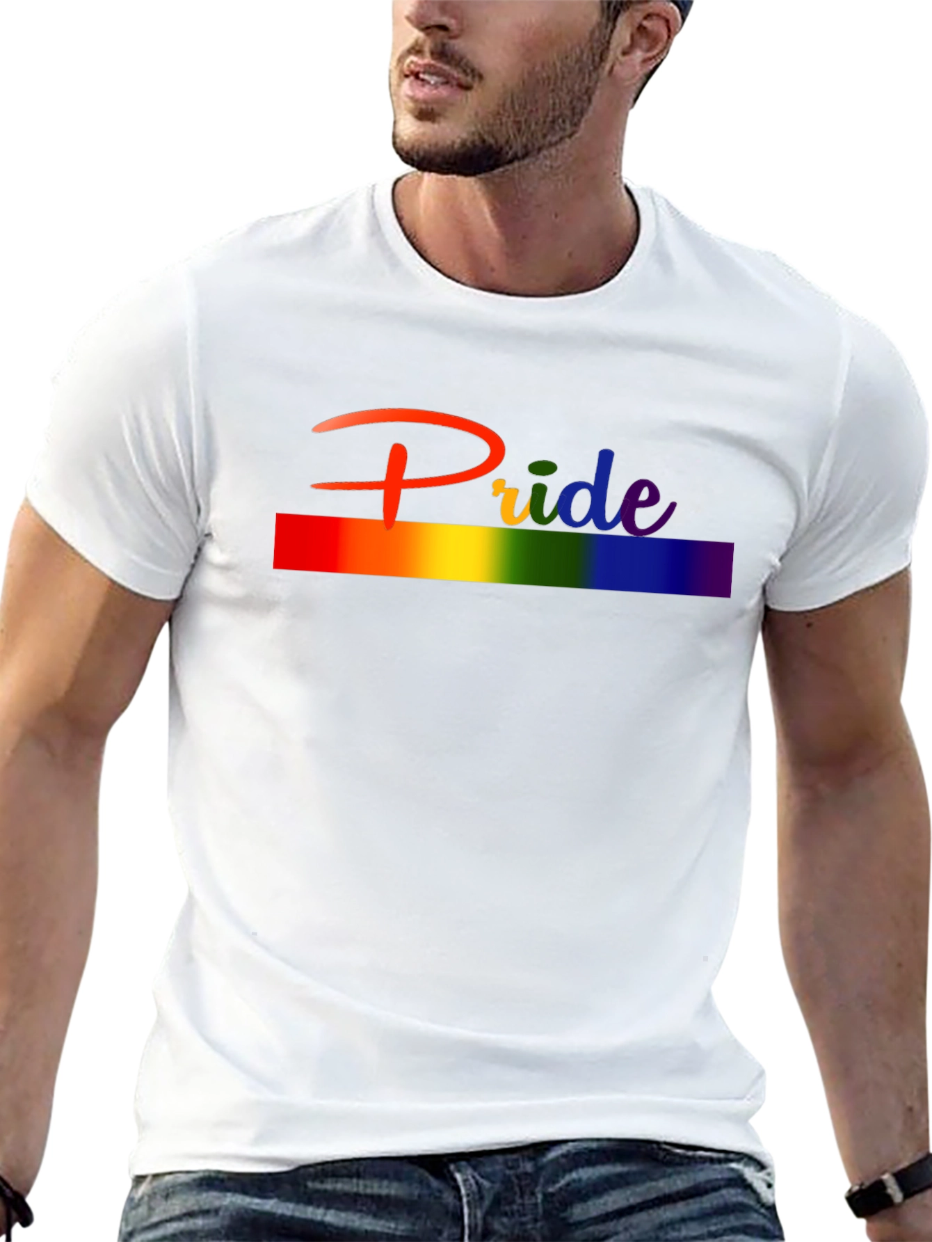 Pride Rainbow T-Shirt - Unisex Black Tee