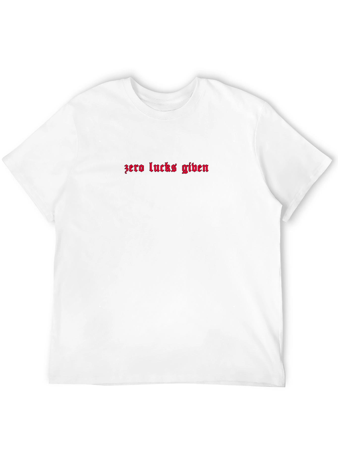 Zero Lucks Given Black Graphic Tee