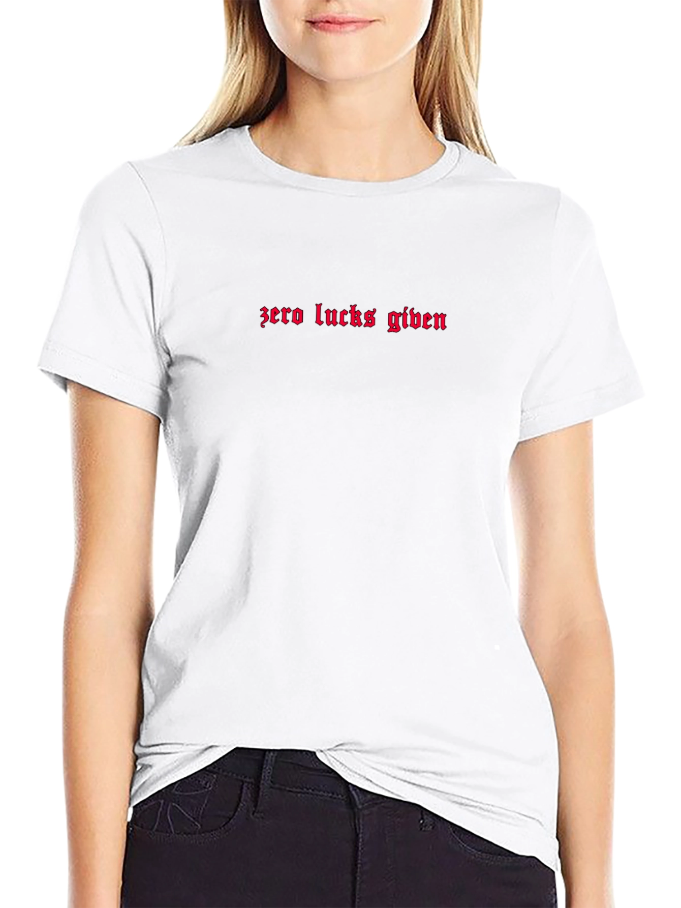 Zero Lucks Given Black Graphic Tee