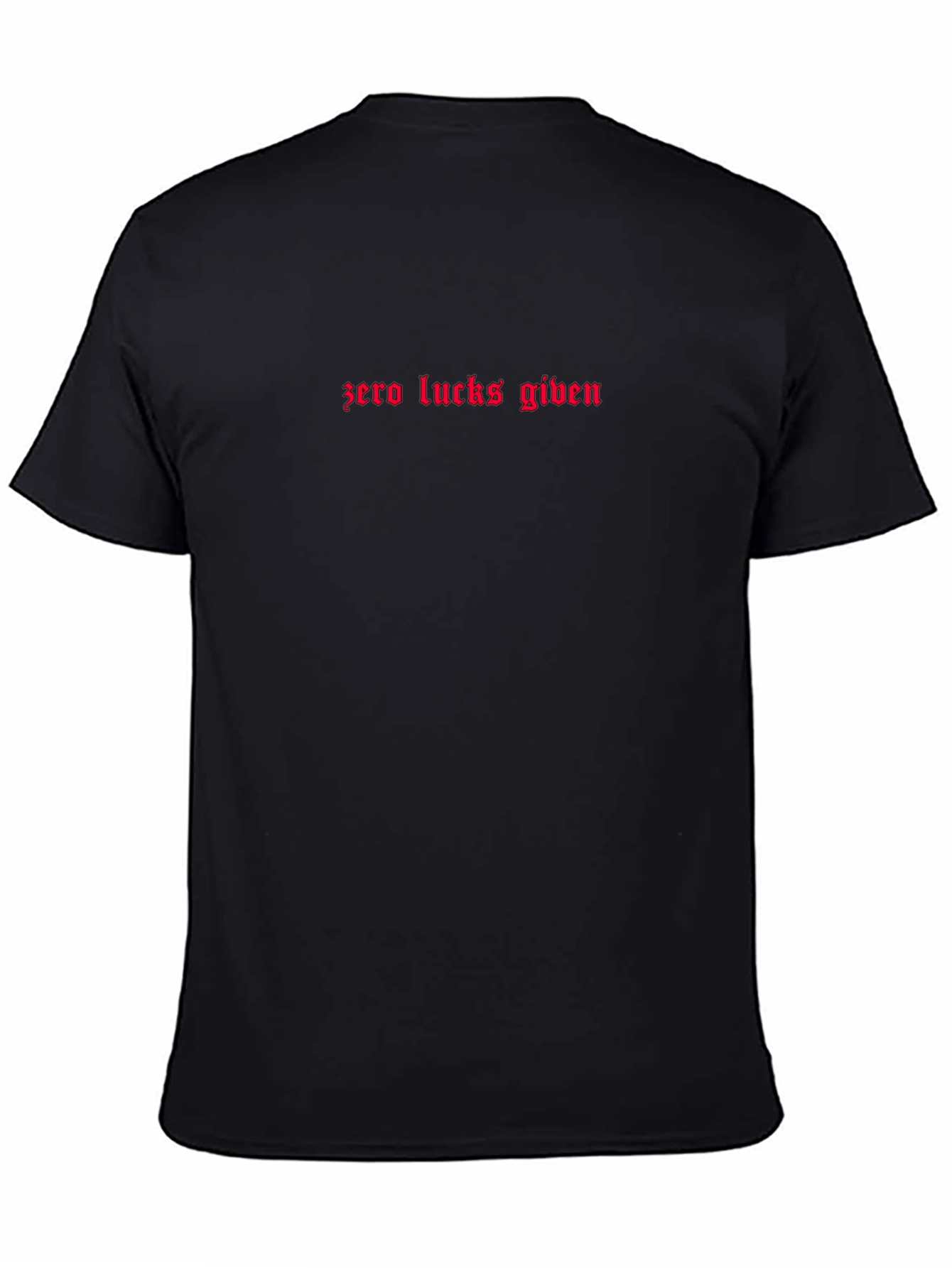 Zero Lucks Given Black Graphic Tee