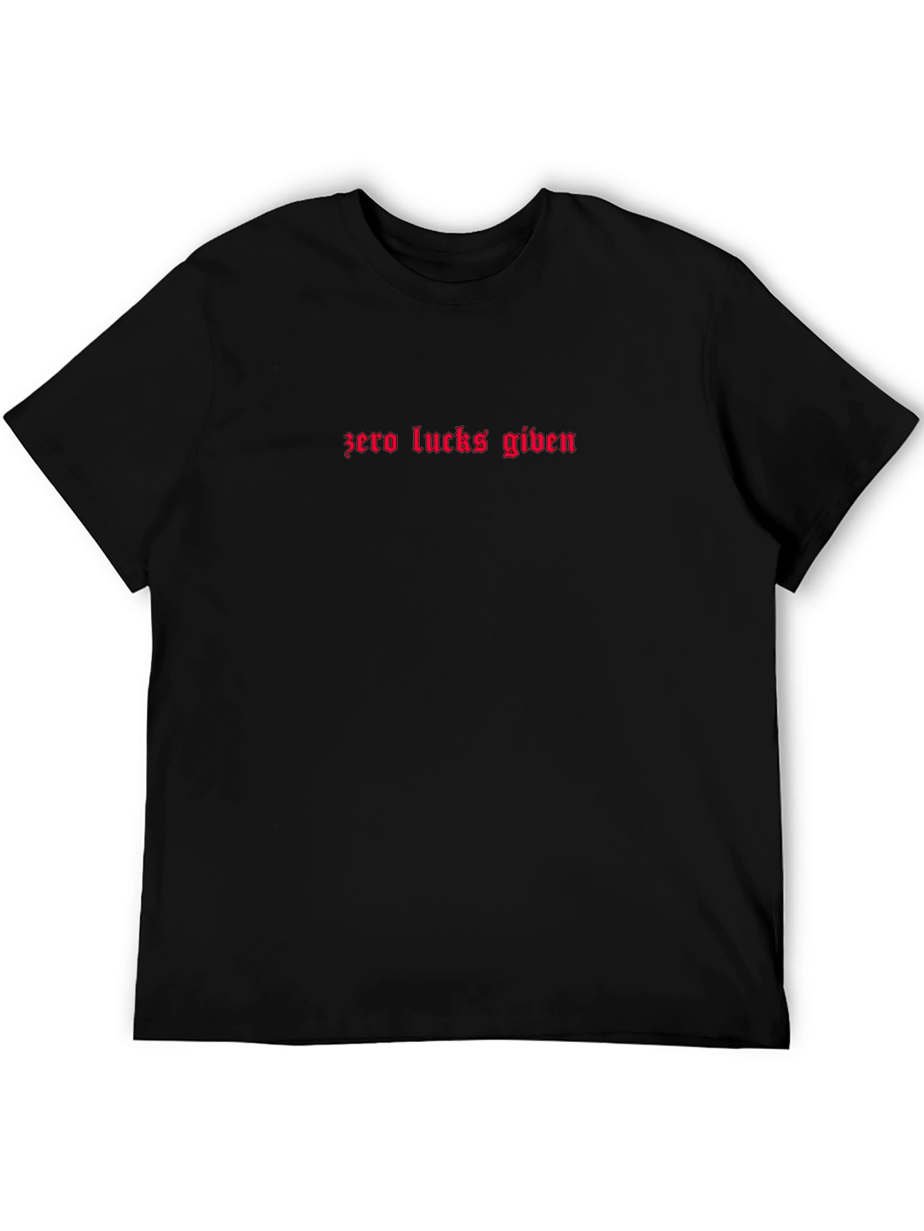 Zero Lucks Given Black Graphic Tee