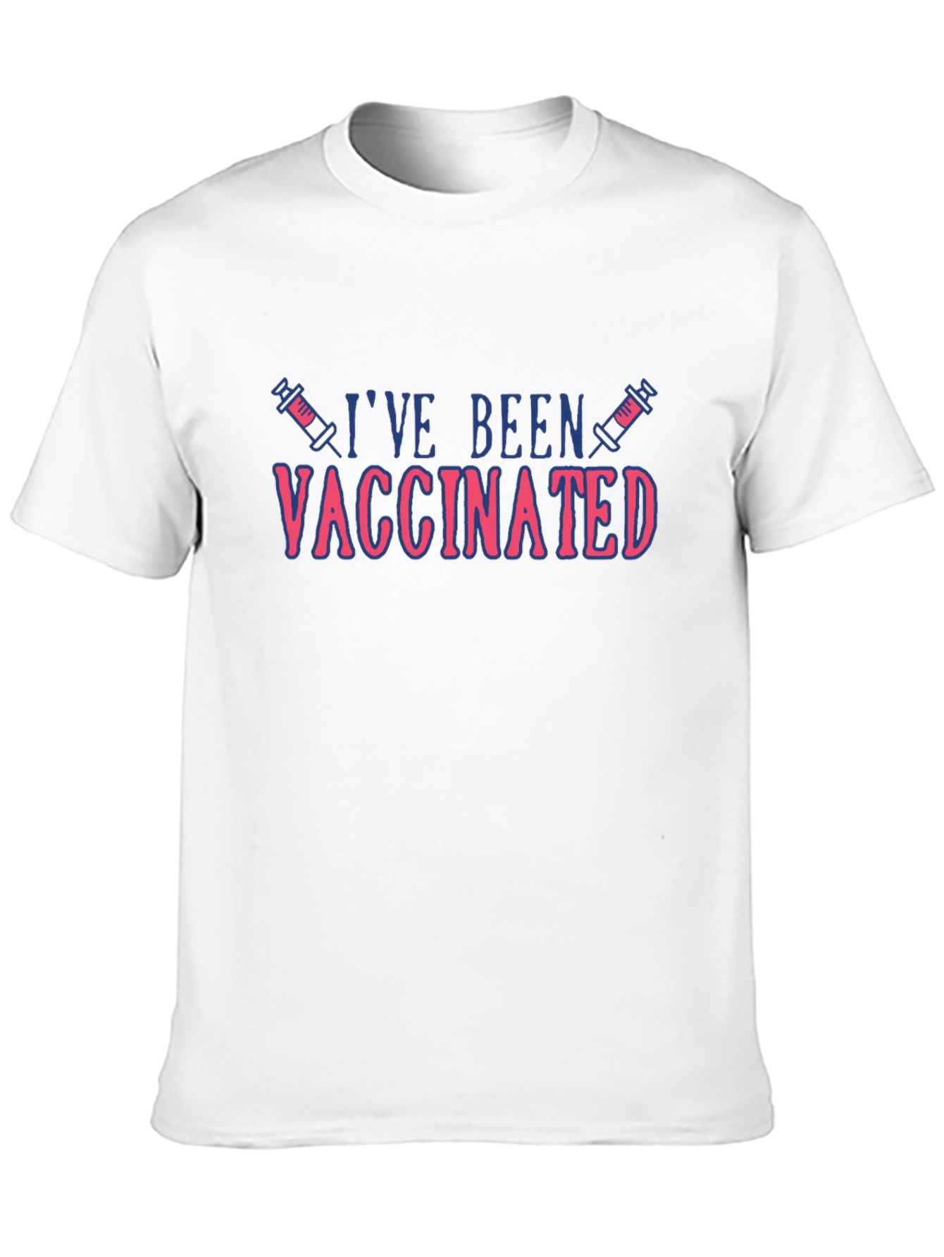 Vaccinated Graphic Tee - Black Cotton Blend