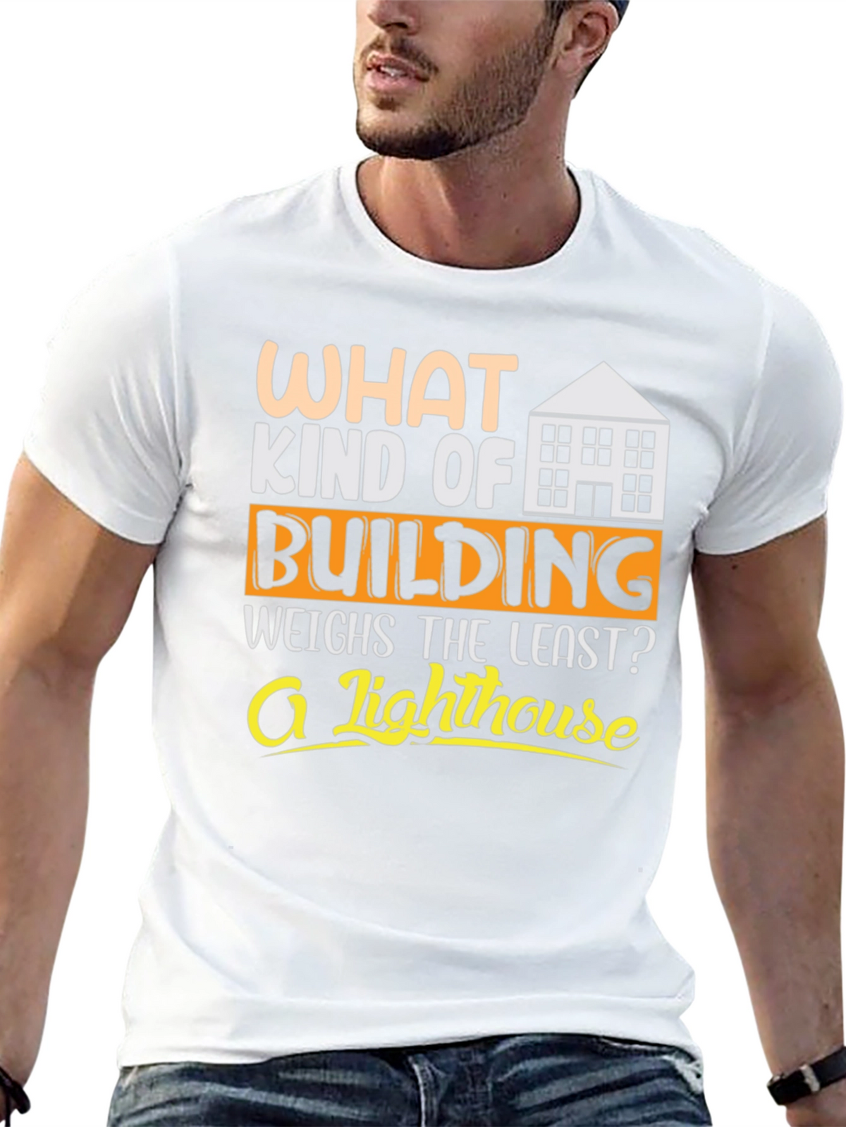 Funny Building Riddle Graphic T-Shirt