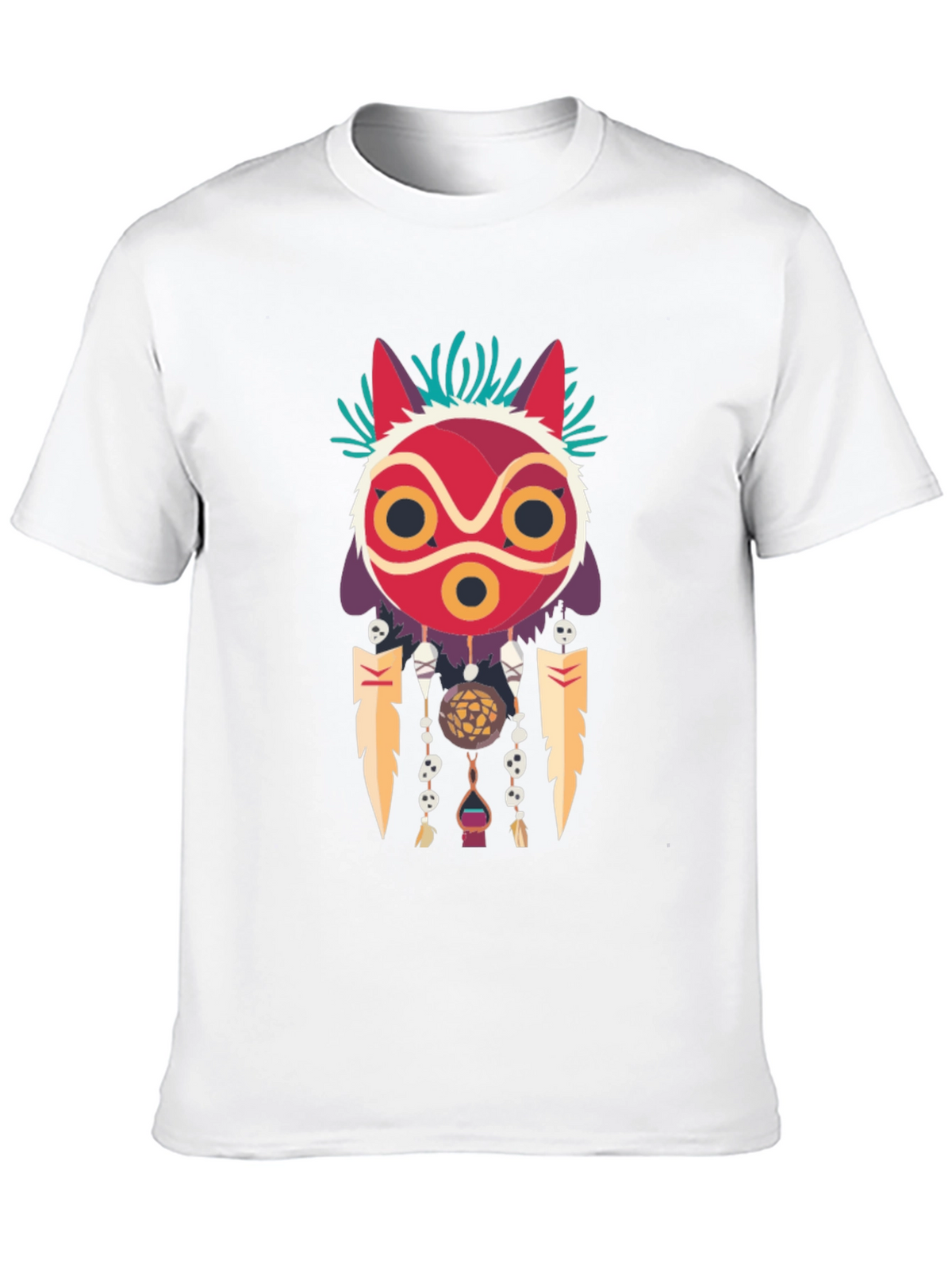 Mononoke Mask Graphic Tee - Stylish Anime-Inspired Apparel