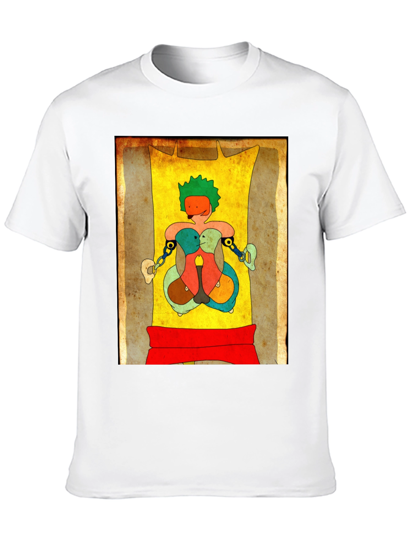 Abstract Art Graphic Tee - Unique Design Black T-Shirt