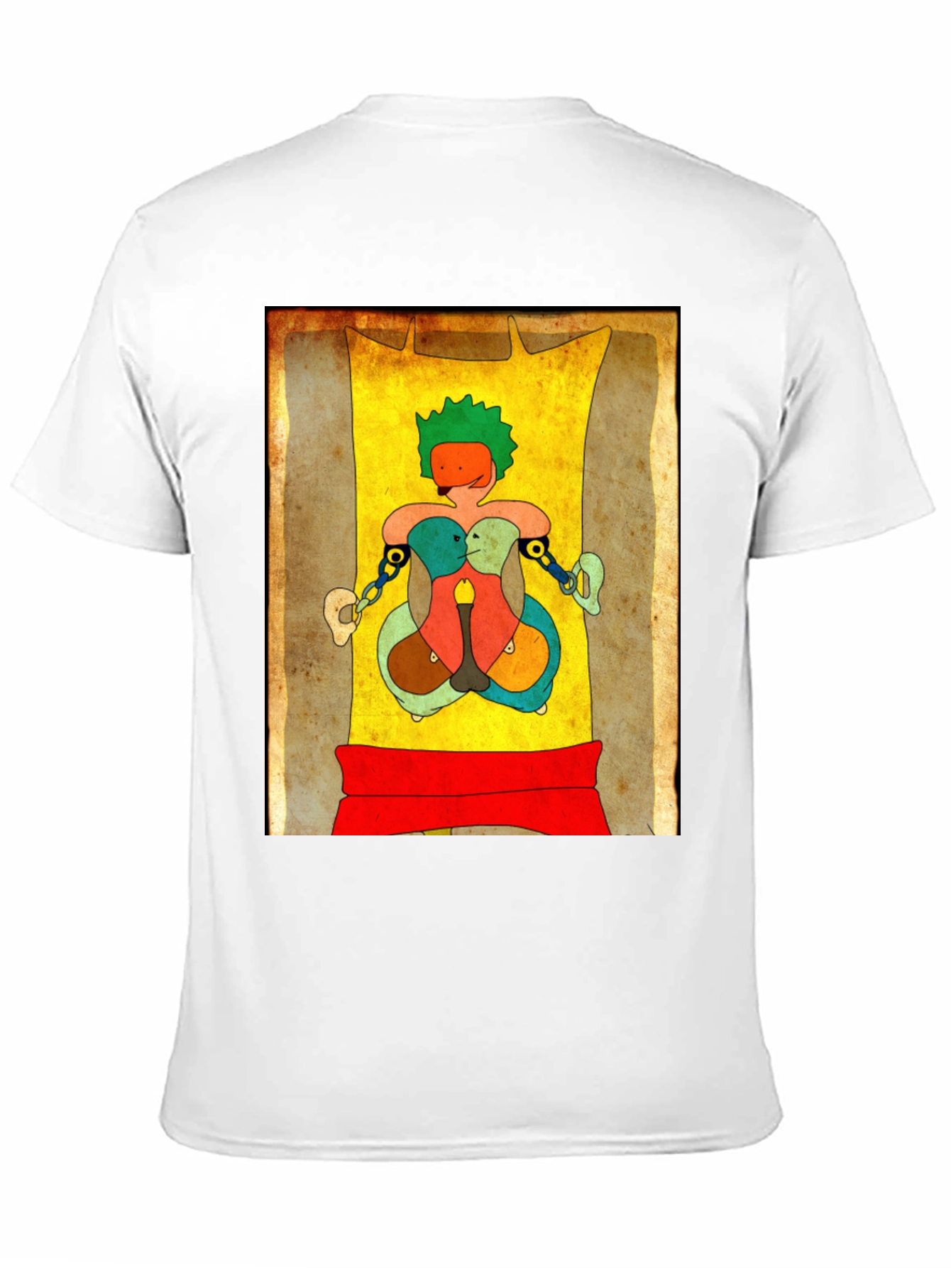 Abstract Art Graphic Tee - Unique Design Black T-Shirt