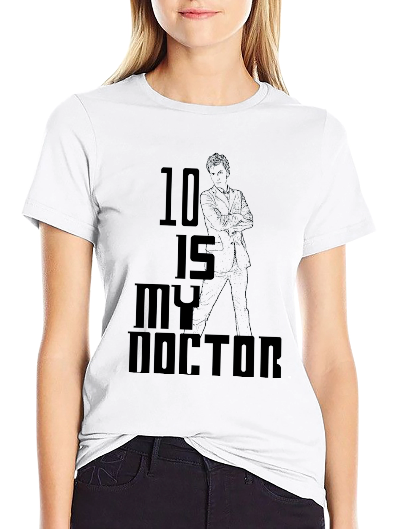 10 is My Doctor Graphic Tee - Black