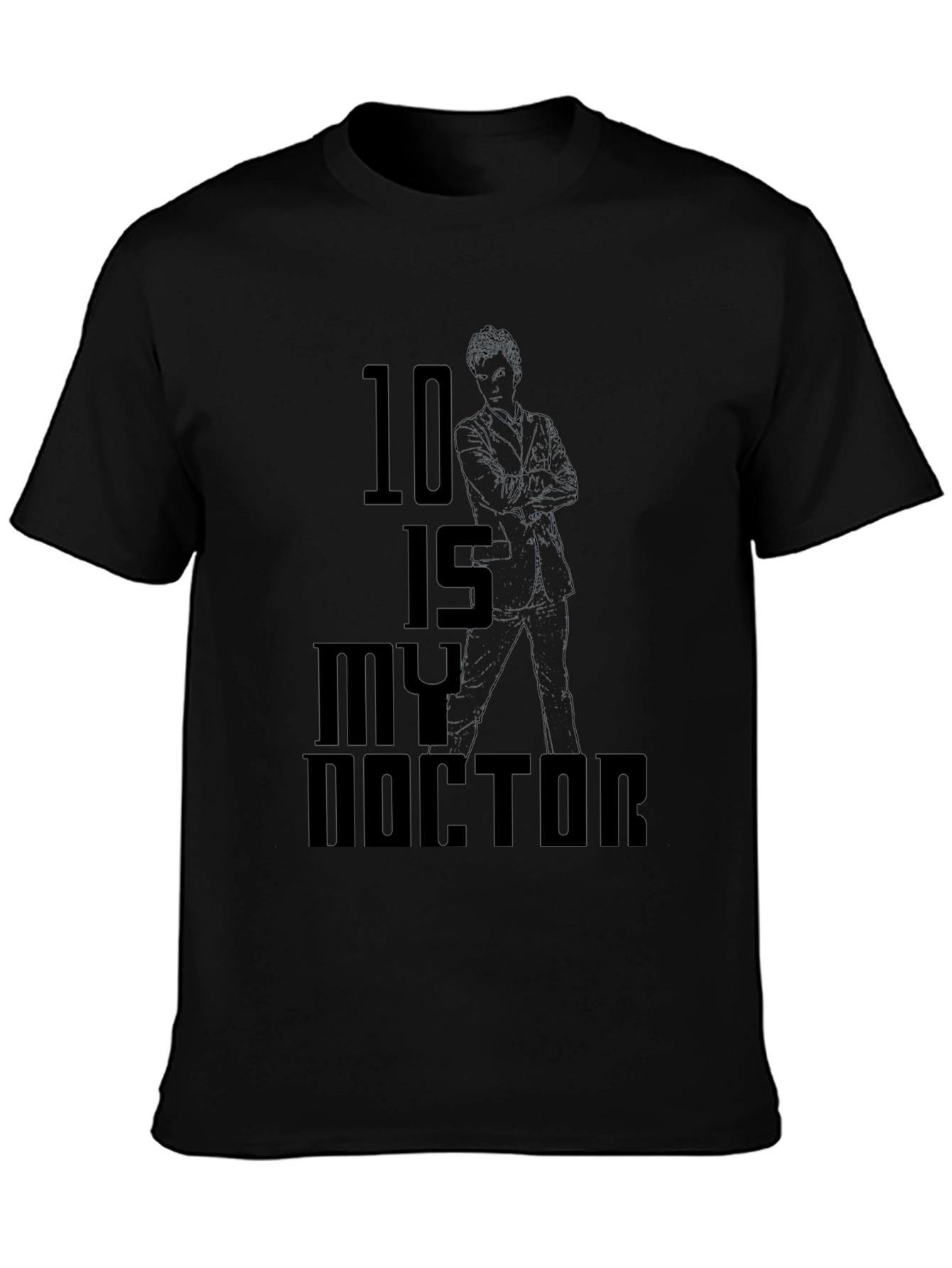 10 is My Doctor Graphic Tee - Black