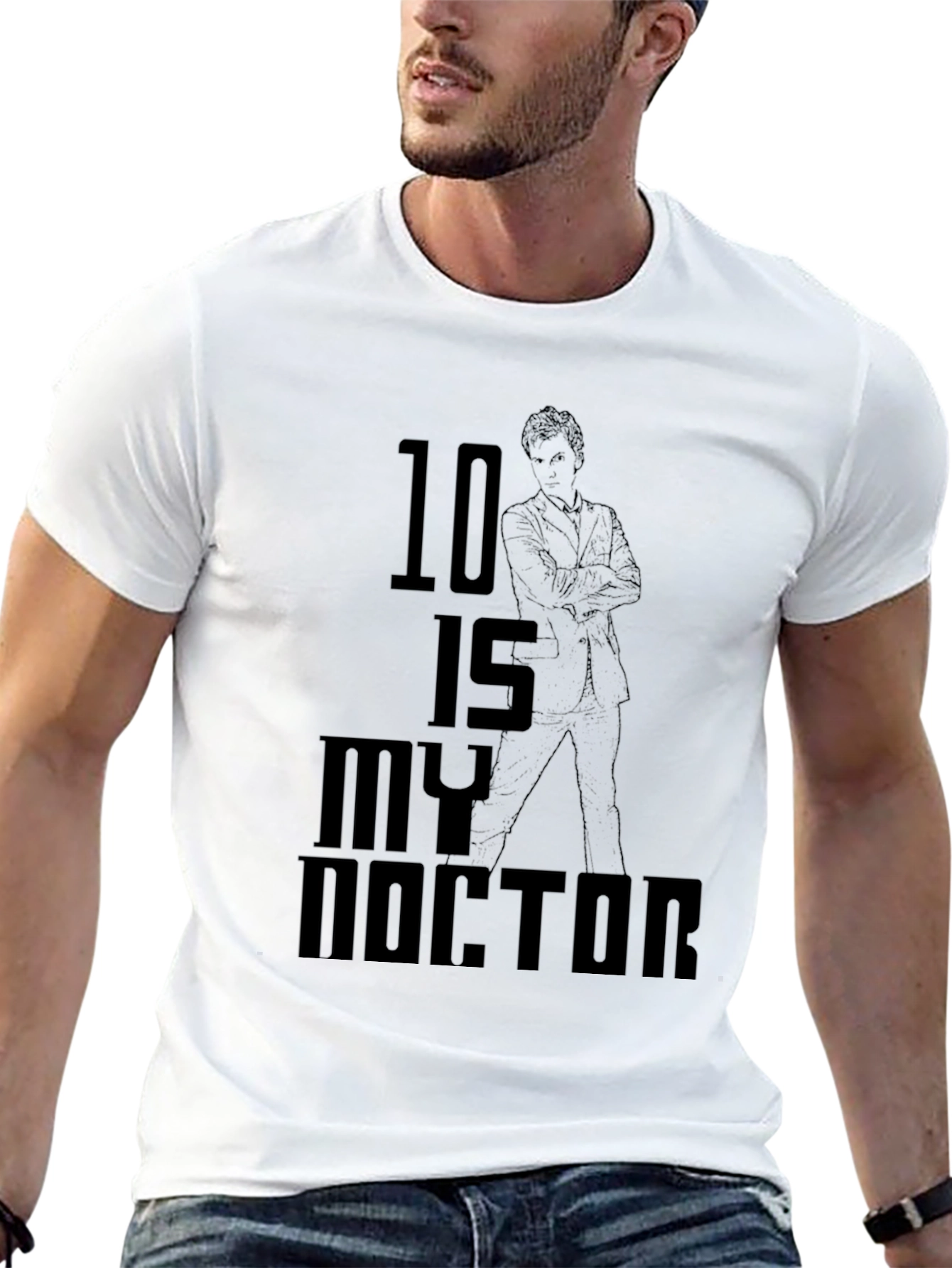 10 is My Doctor Graphic Tee - Black