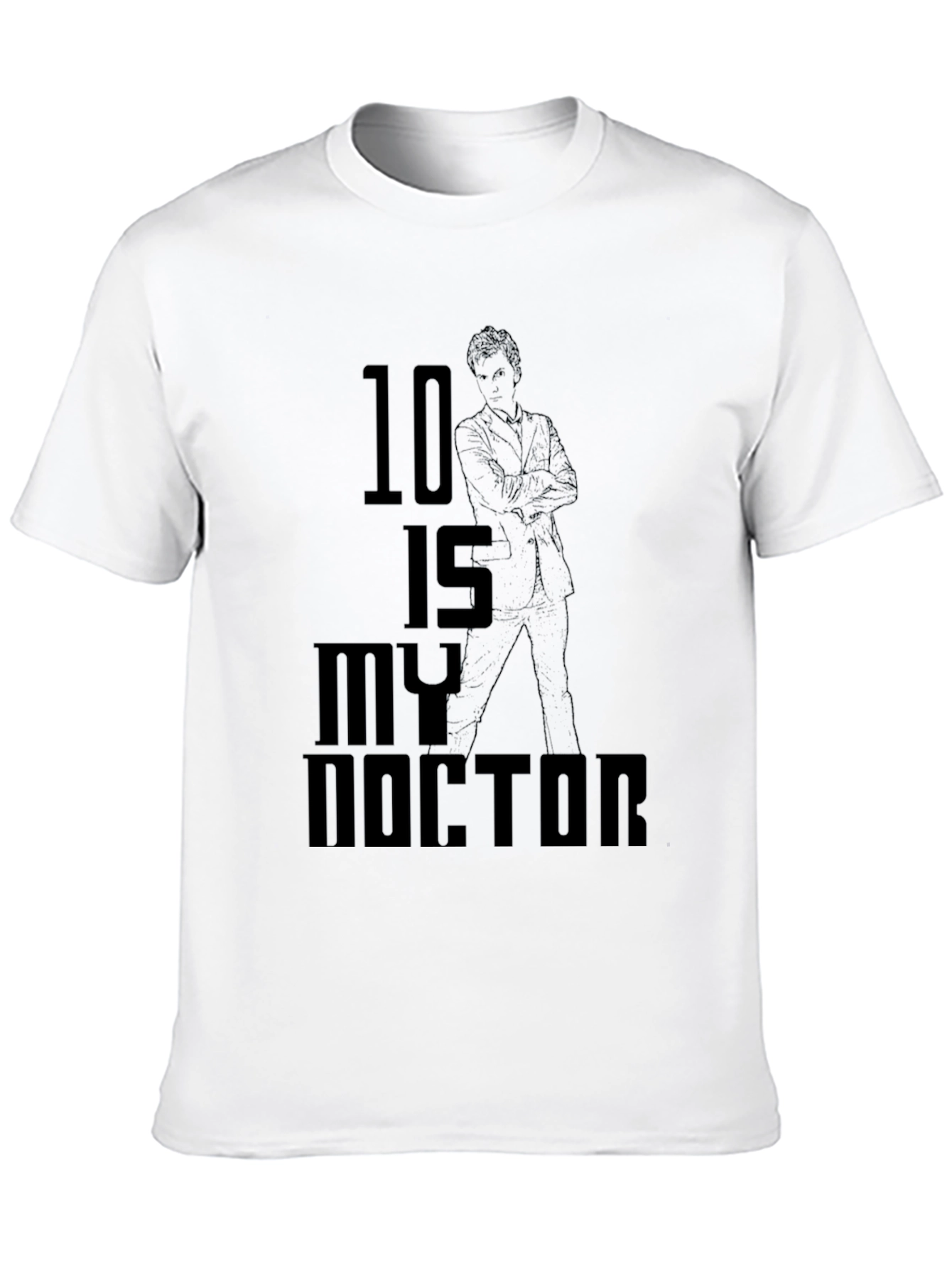 10 is My Doctor Graphic Tee - Black
