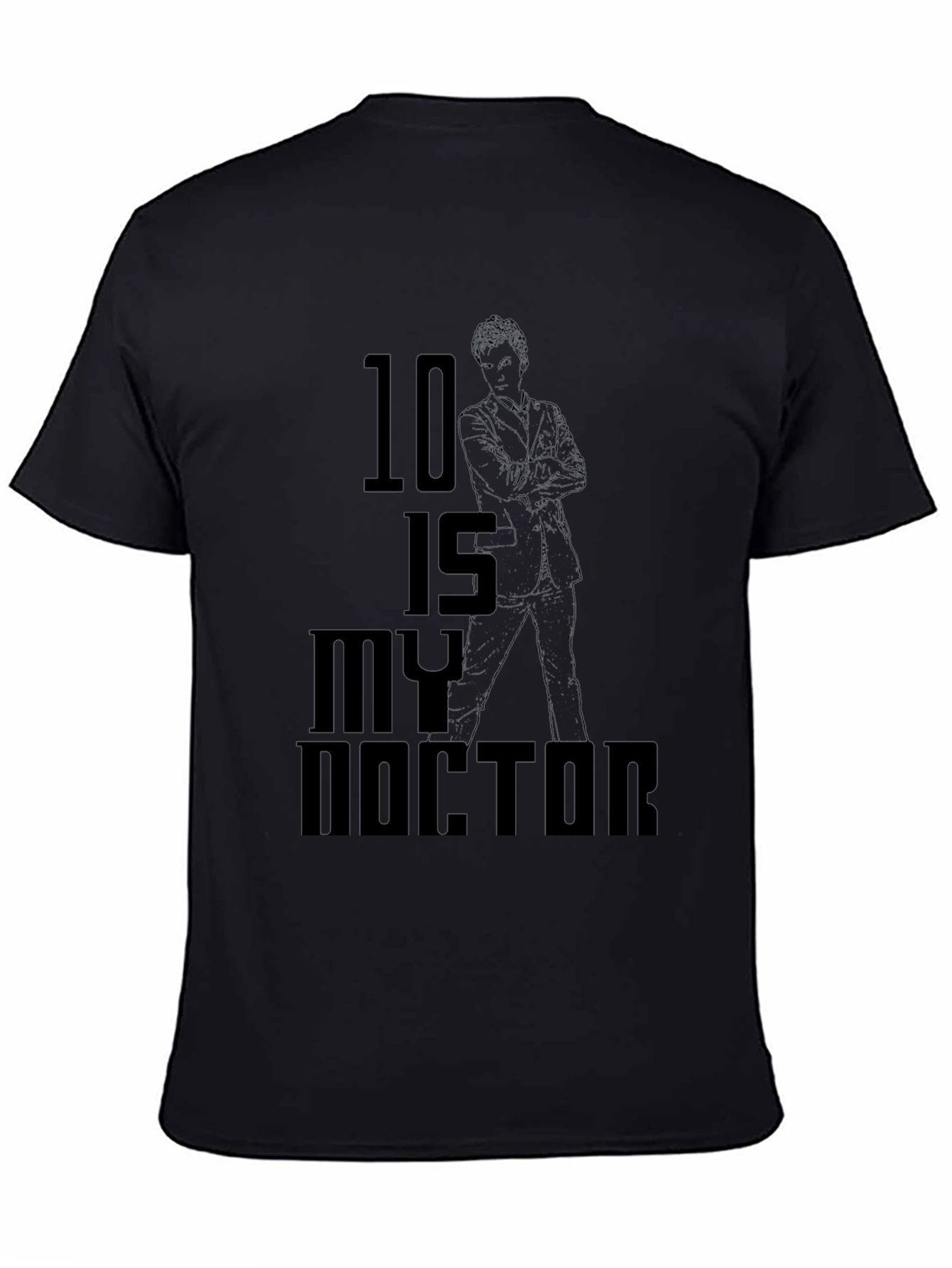 10 is My Doctor Graphic Tee - Black