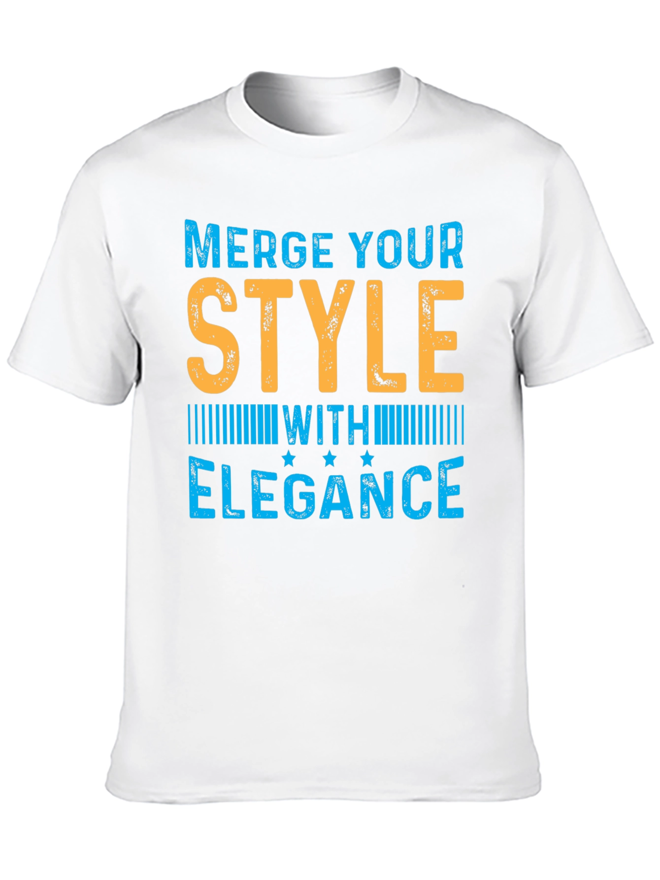 Stylish Merge Elegance Mens Black T-Shirt