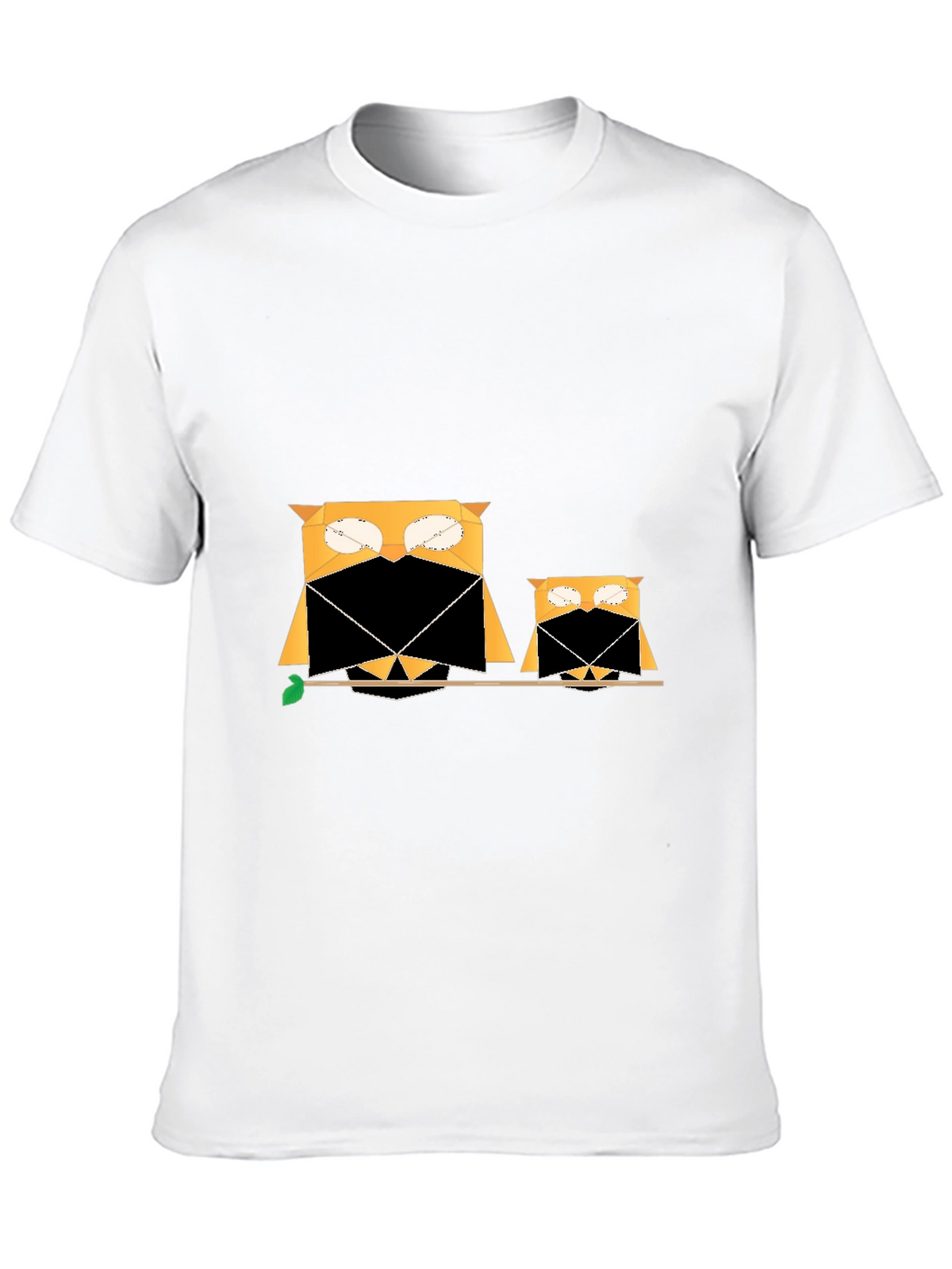 Owl Family Tee - Geometric Graphic Print