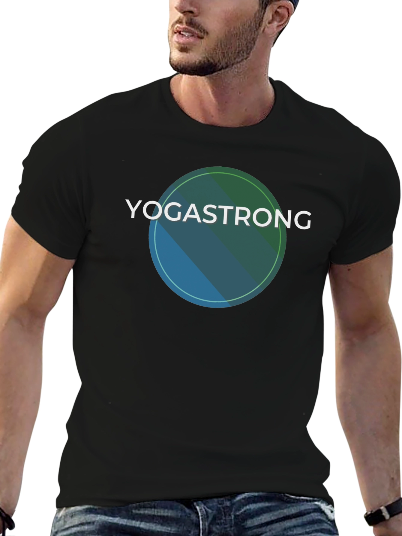 YogaStrong Black T-Shirt - Comfort & Style
