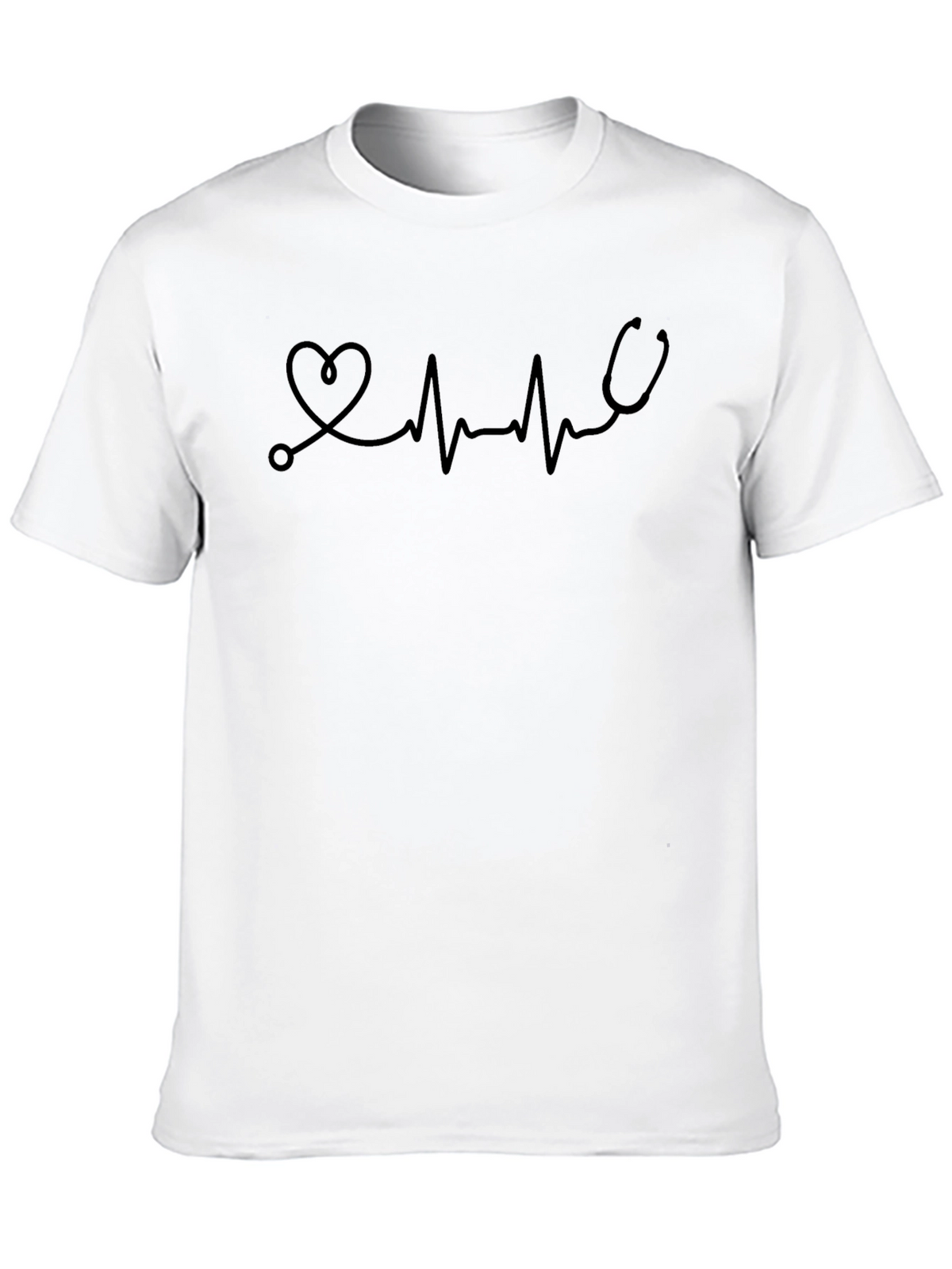 Heartbeat Stethoscope Graphic Tee - Medical Apparel