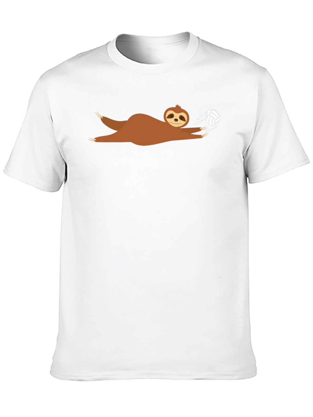 Sloth Volleyball T-Shirt - Black Graphic Tee