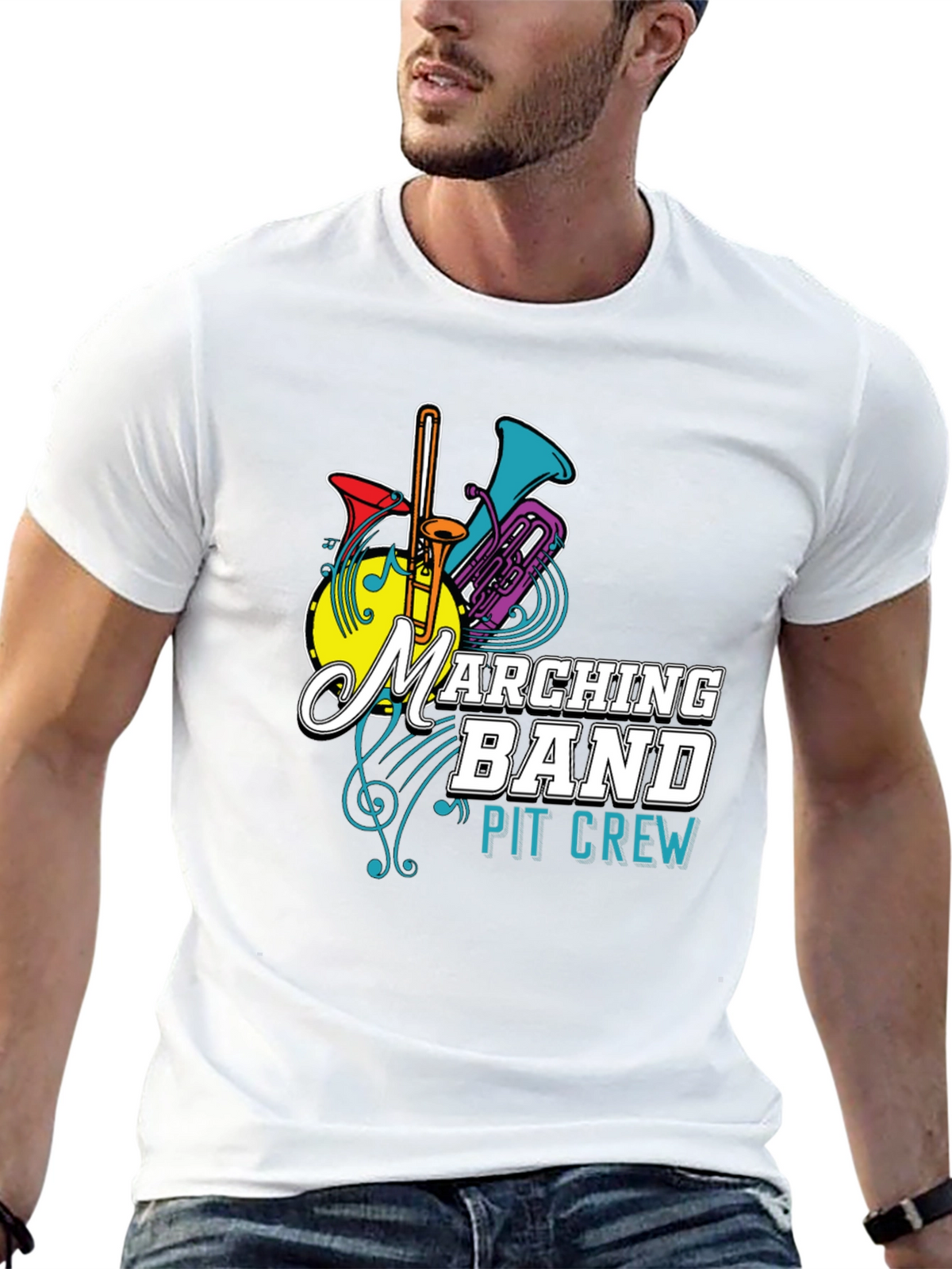 Marching Band Pit Crew T-Shirt - Musical Instrument Tee