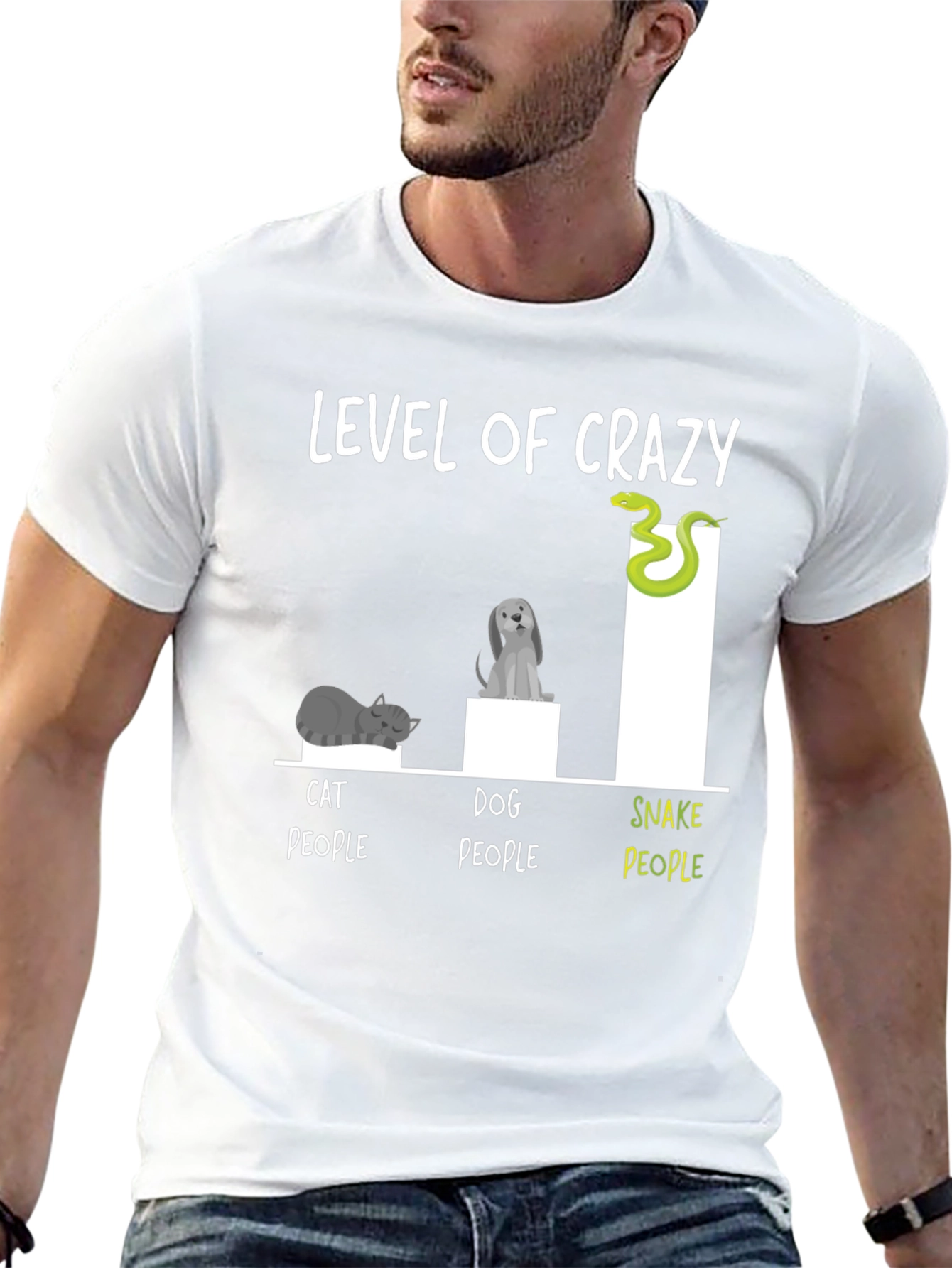 Level of Crazy Animal Lover Graphic T-Shirt