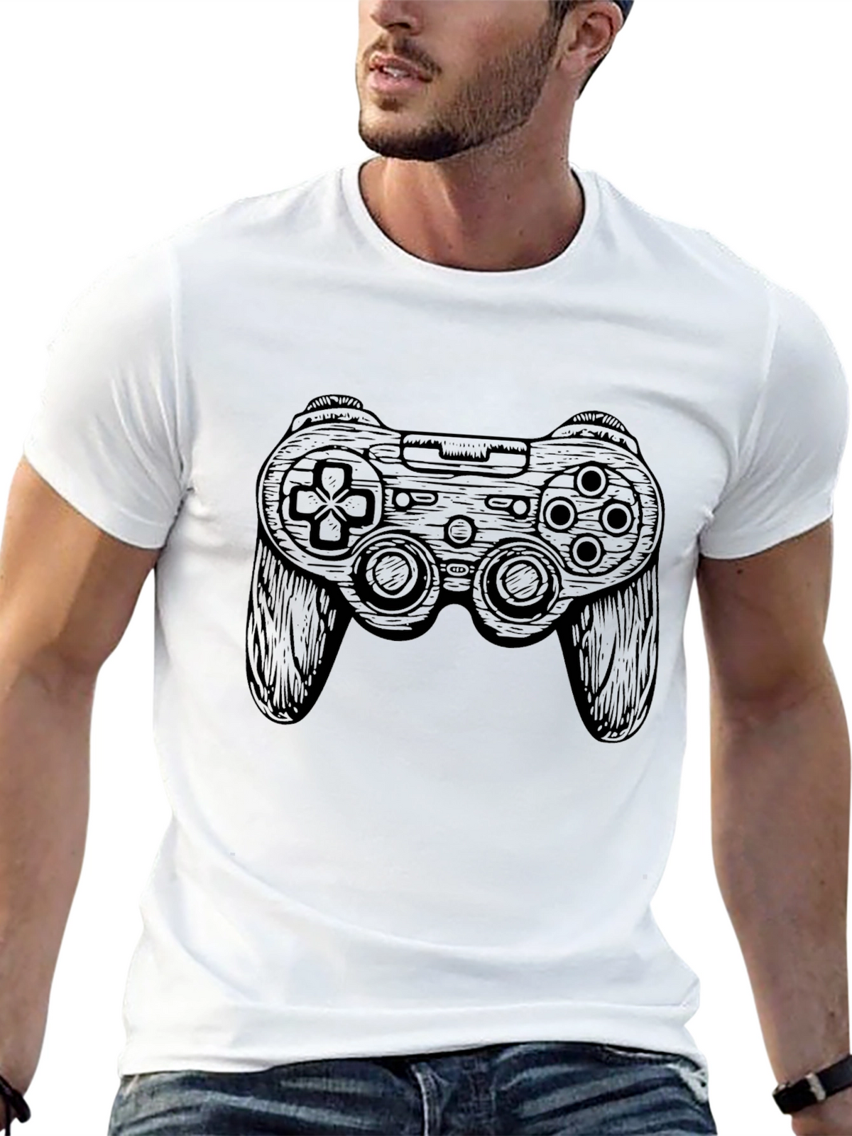 Gaming Controller Graphic Tee - Black