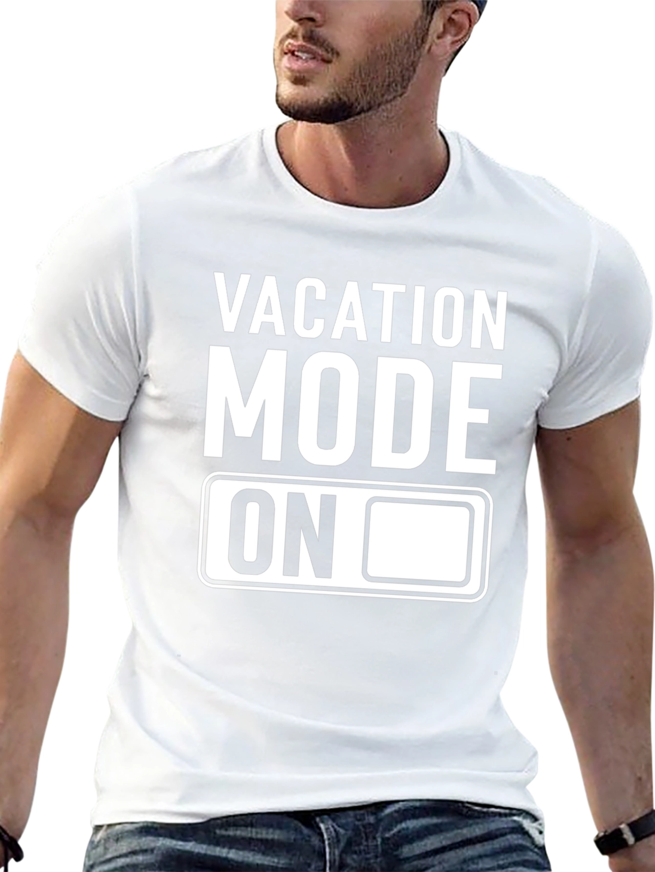 Vacation Mode On T-Shirt - Black Graphic Tee