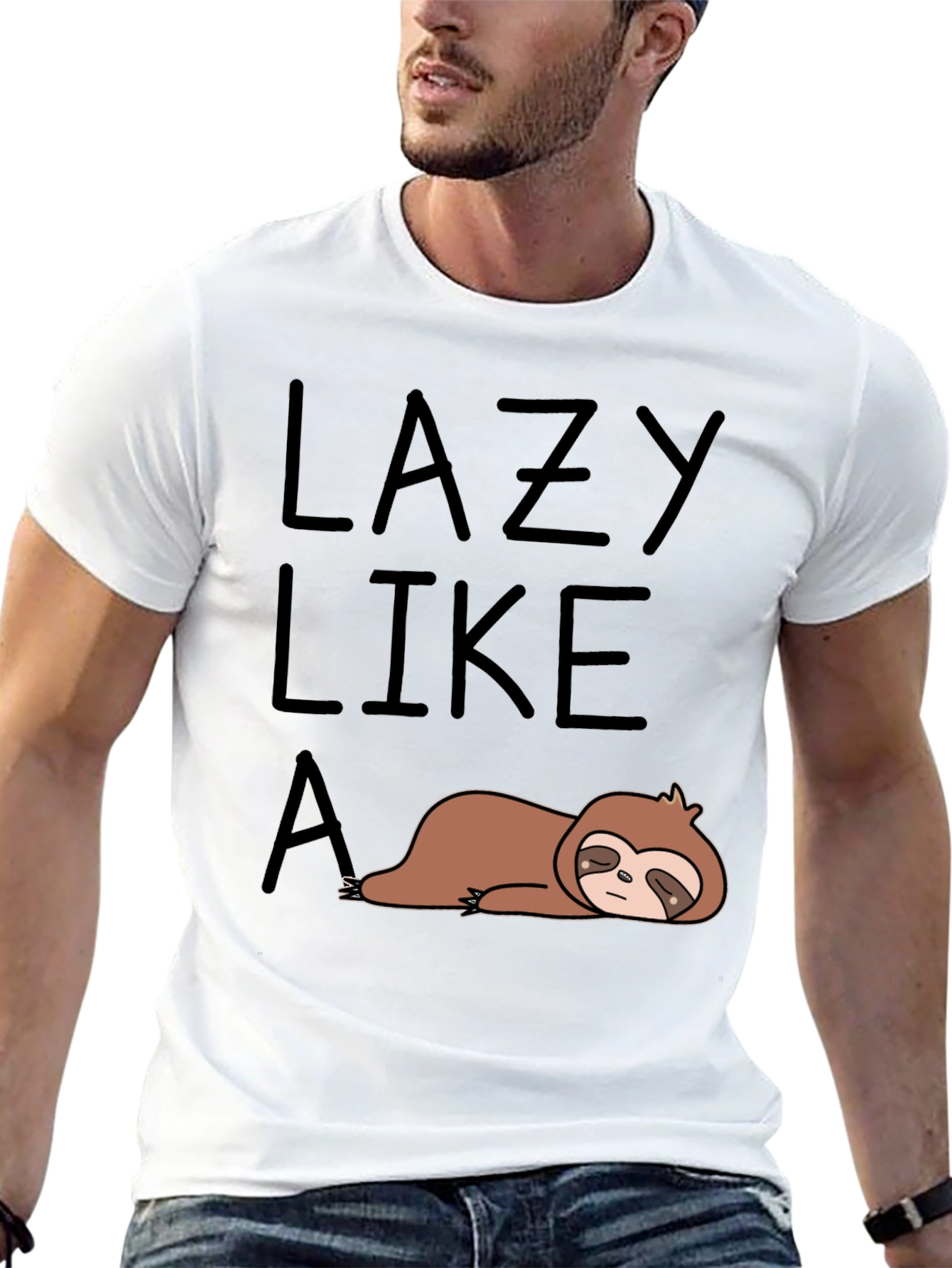 Lazy Like A Sloth Graphic T-Shirt