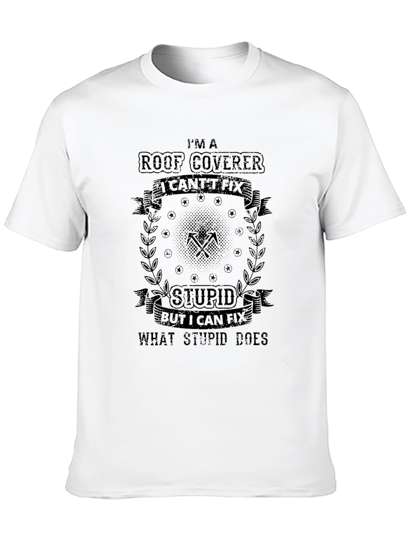 Roof Coverer Funny Black T-Shirt