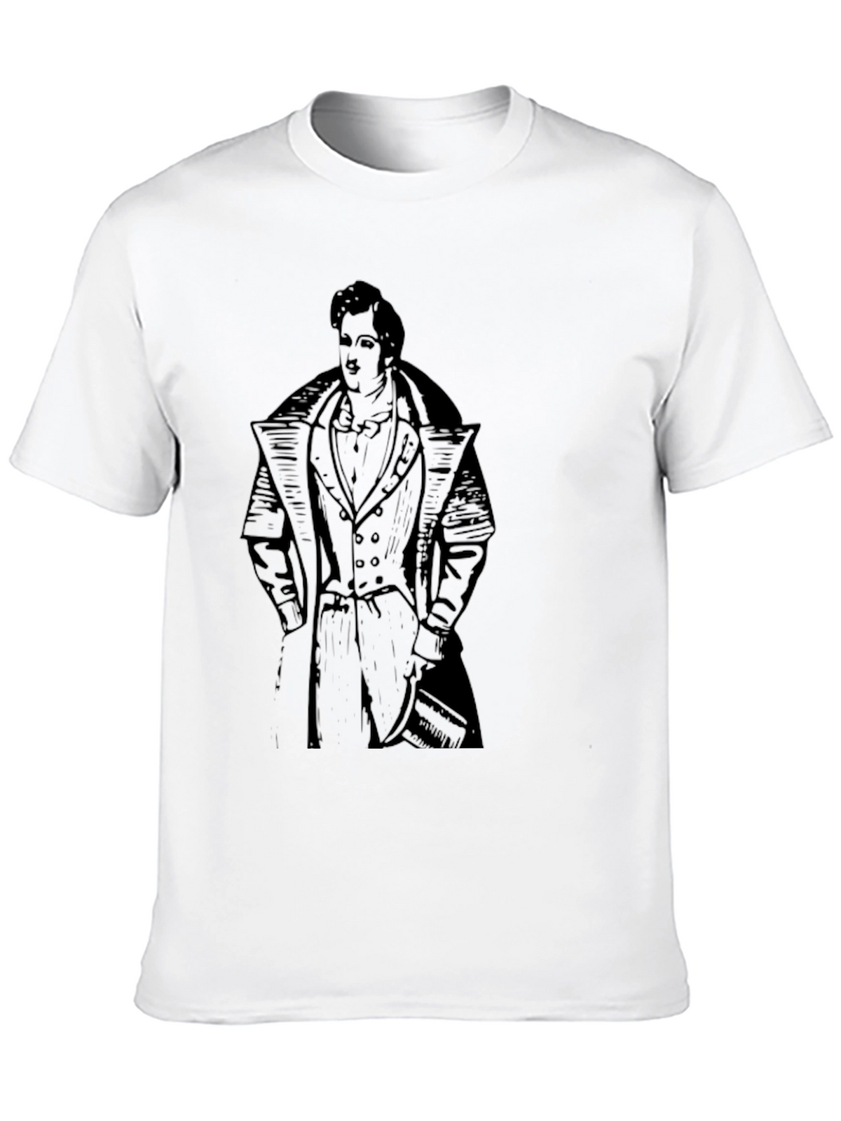 Gentleman Print Black T-Shirt