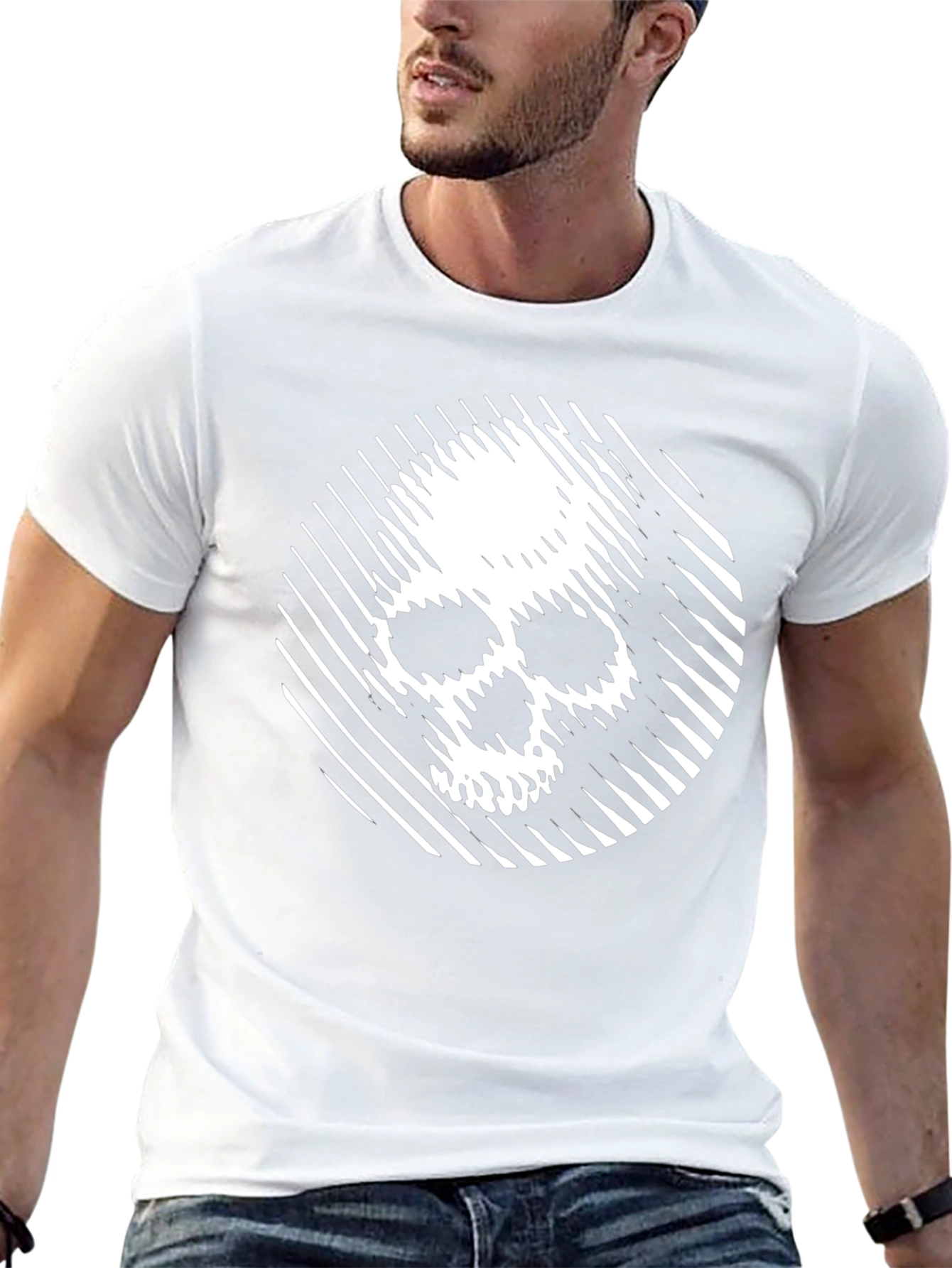 Skull Graphic Black T-Shirt - Edgy Style