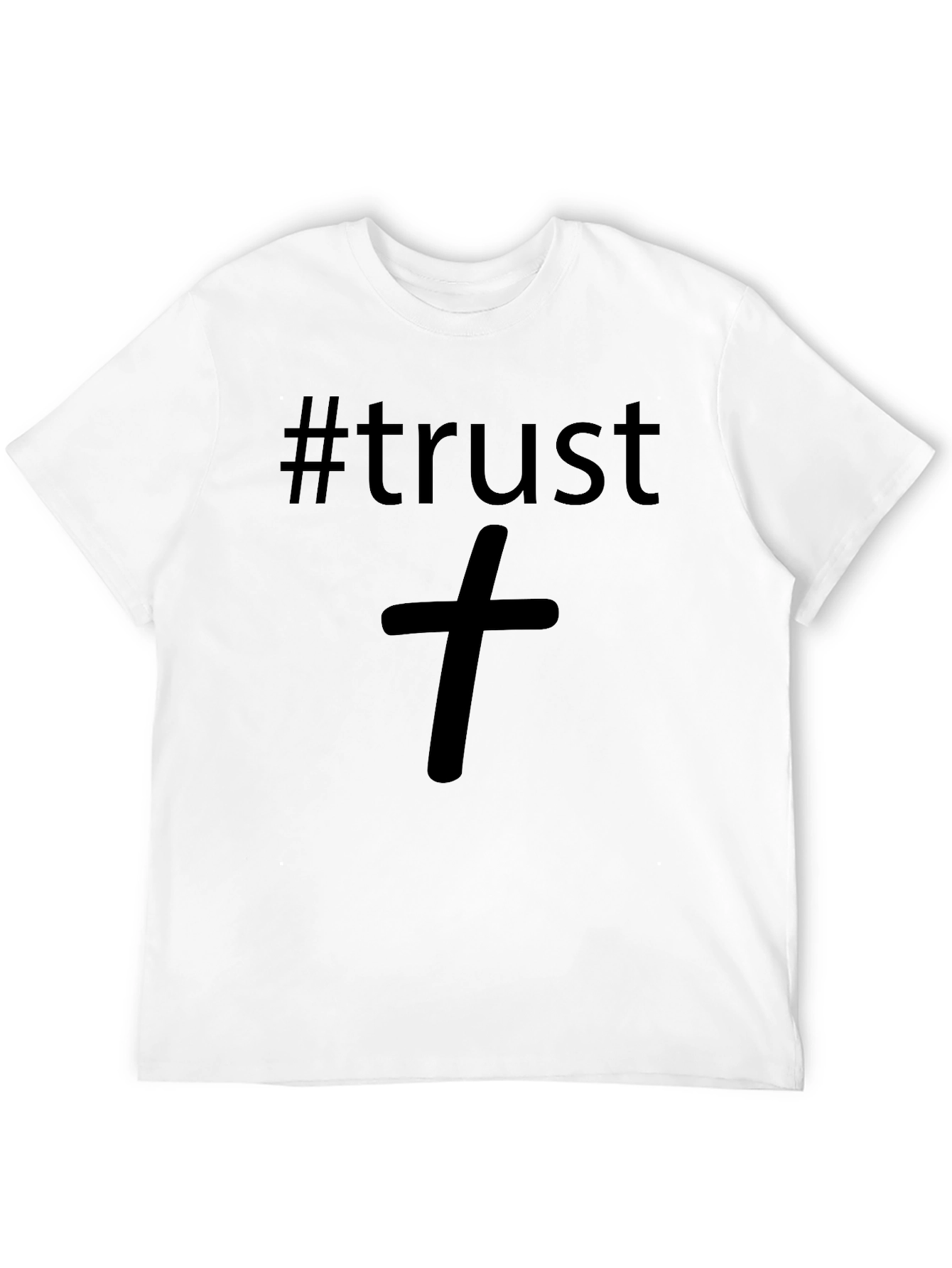 #trust Black Graphic T-Shirt - Faith Inspired Apparel