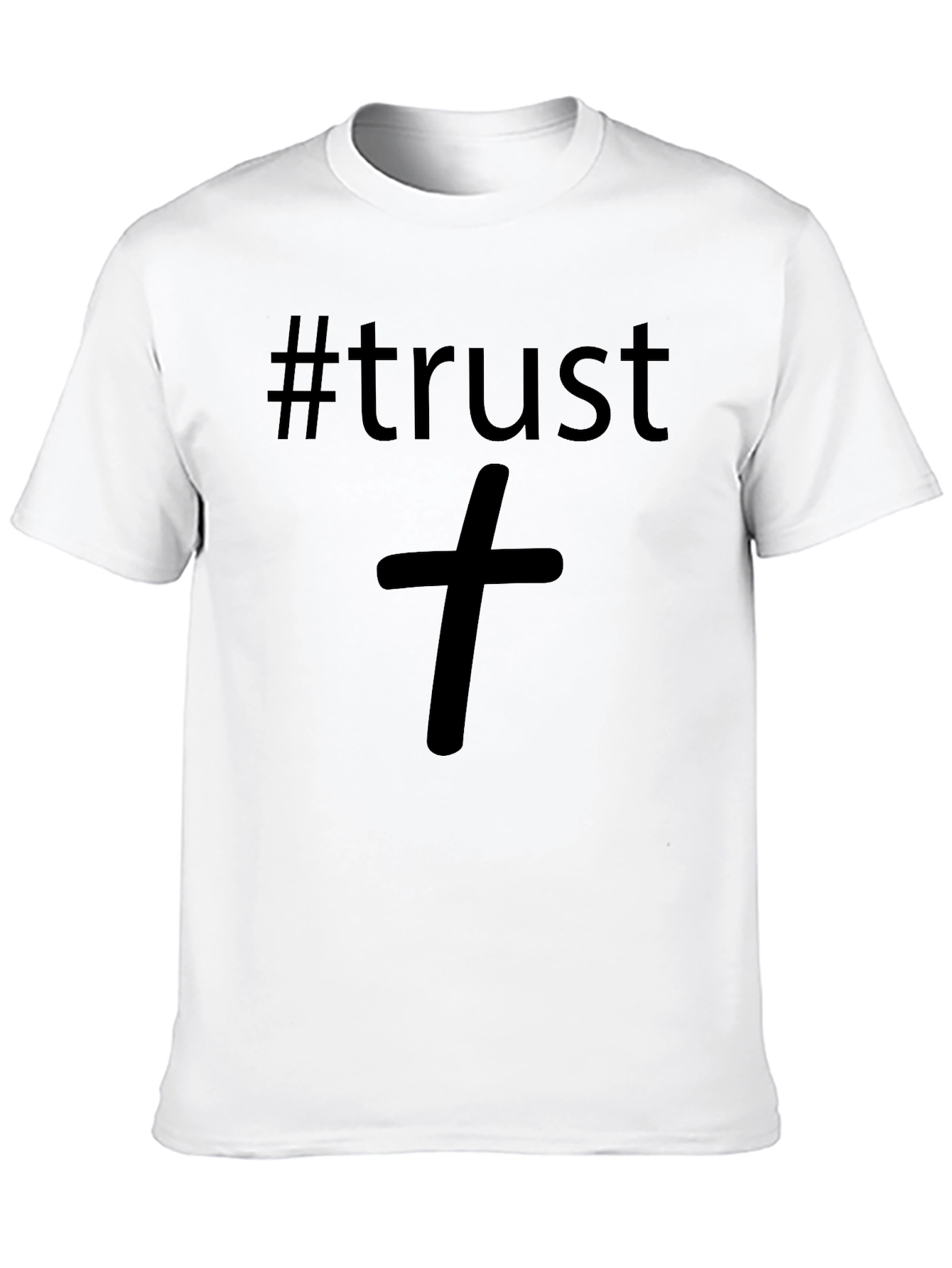 #trust Black Graphic T-Shirt - Faith Inspired Apparel