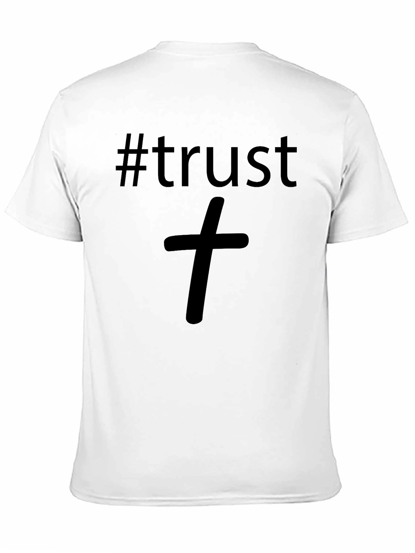 #trust Black Graphic T-Shirt - Faith Inspired Apparel